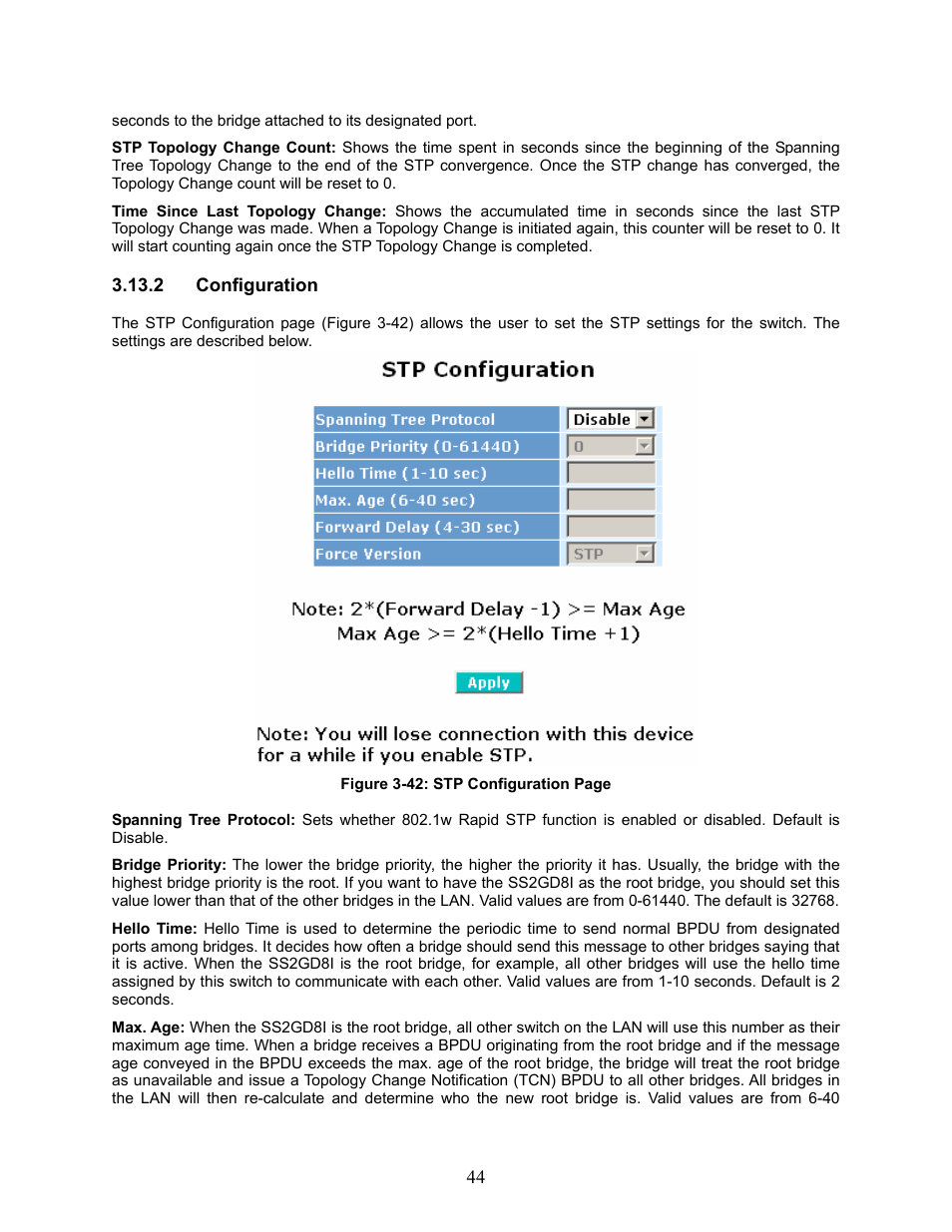 Configuration | Amer Networks SS2GD8I User Manual | Page 50 / 134