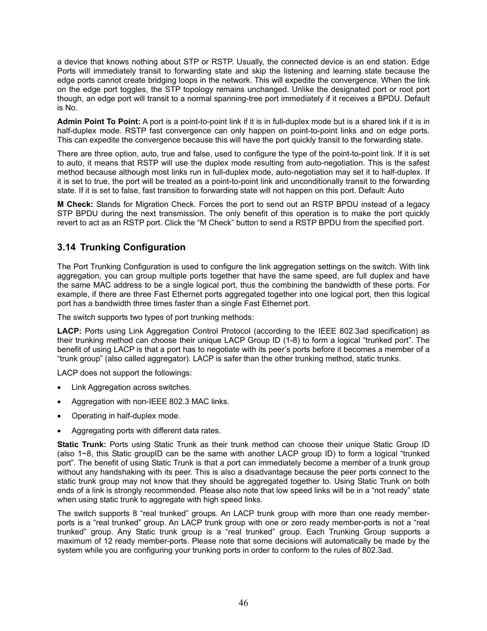 Runking, Onfiguration | Amer Networks SS2GD8I User Manual | Page 52 / 134