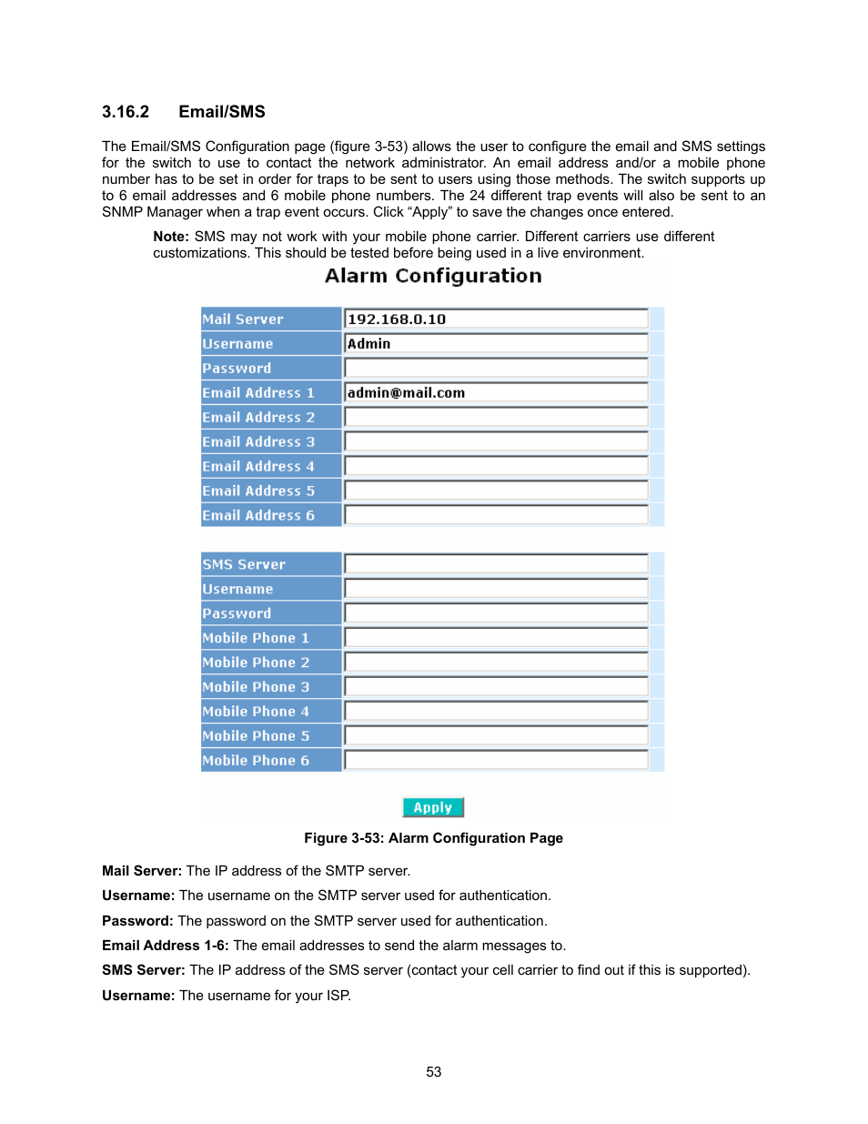 Email/sms | Amer Networks SS2GD8I User Manual | Page 59 / 134