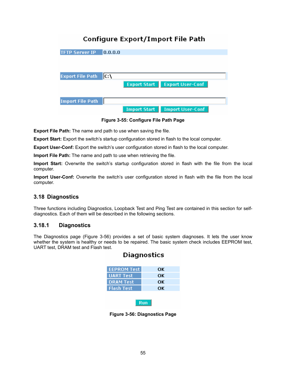 Iagnostics, Diagnostics | Amer Networks SS2GD8I User Manual | Page 61 / 134