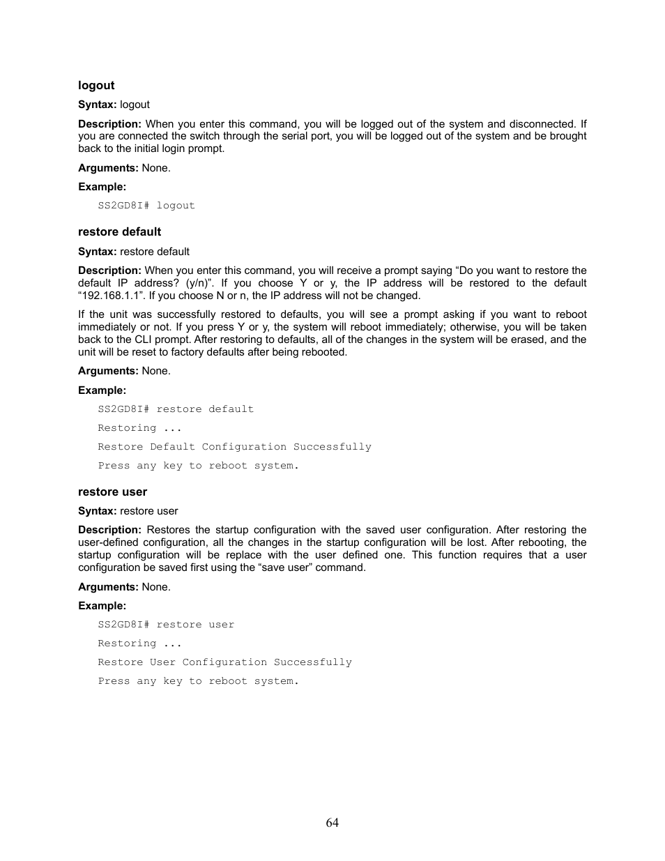 Amer Networks SS2GD8I User Manual | Page 70 / 134