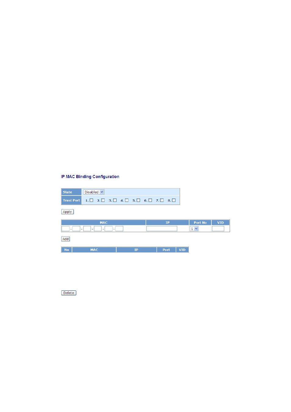 10. ip mac binding, Inding | Amer Networks SS2GD8IP User Manual | Page 159 / 347