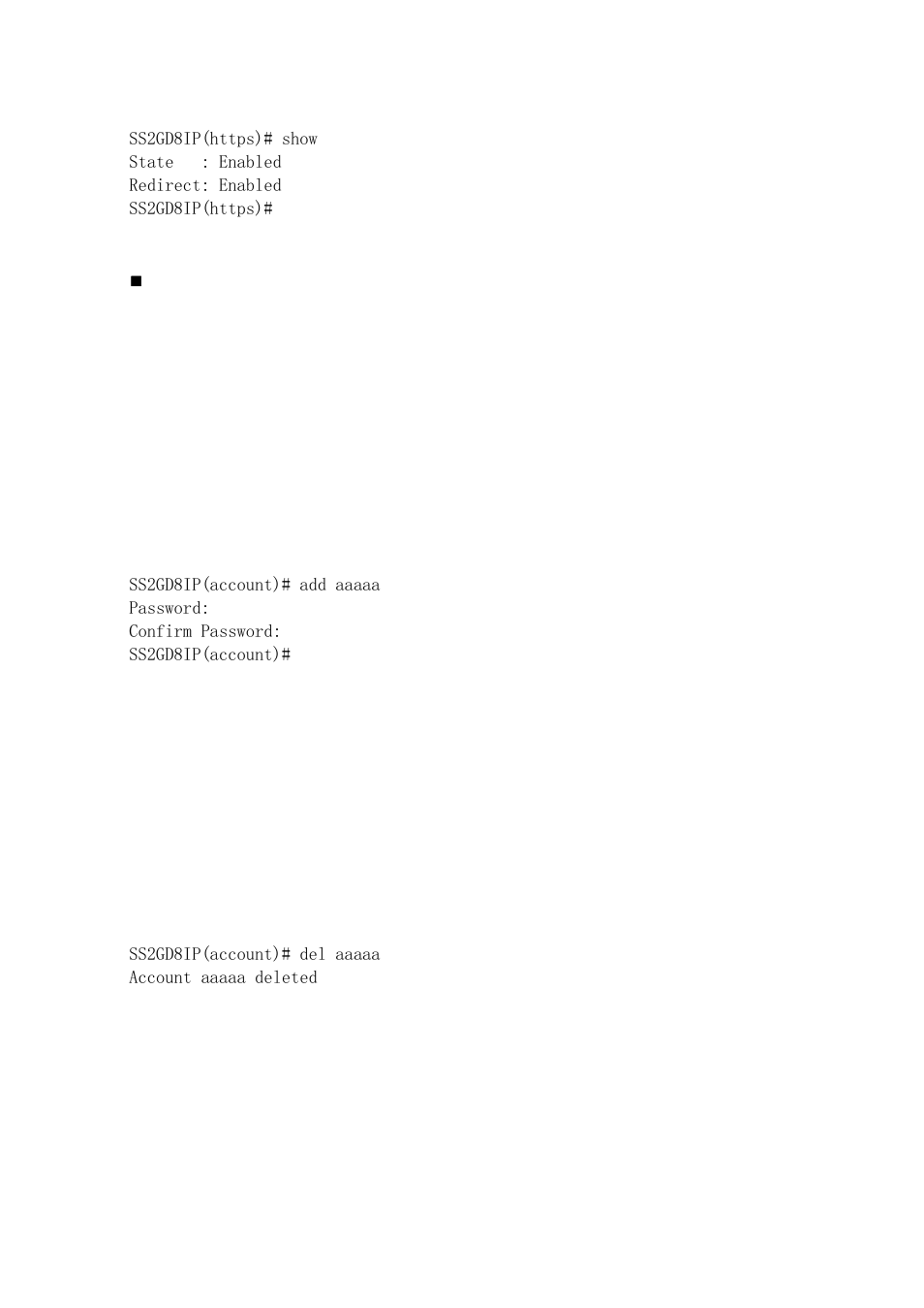 Account | Amer Networks SS2GD8IP User Manual | Page 246 / 347