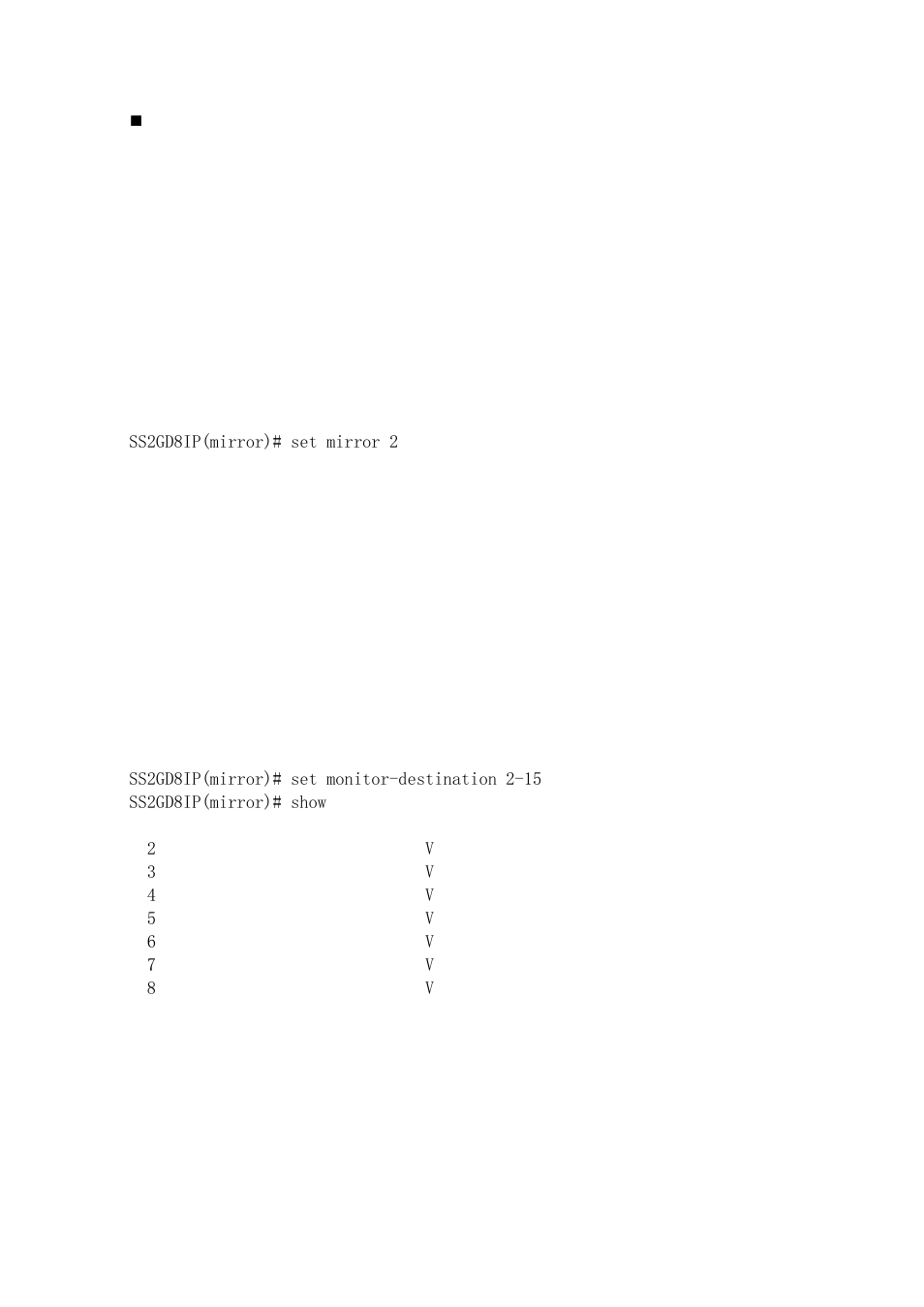 Mirror | Amer Networks SS2GD8IP User Manual | Page 282 / 347