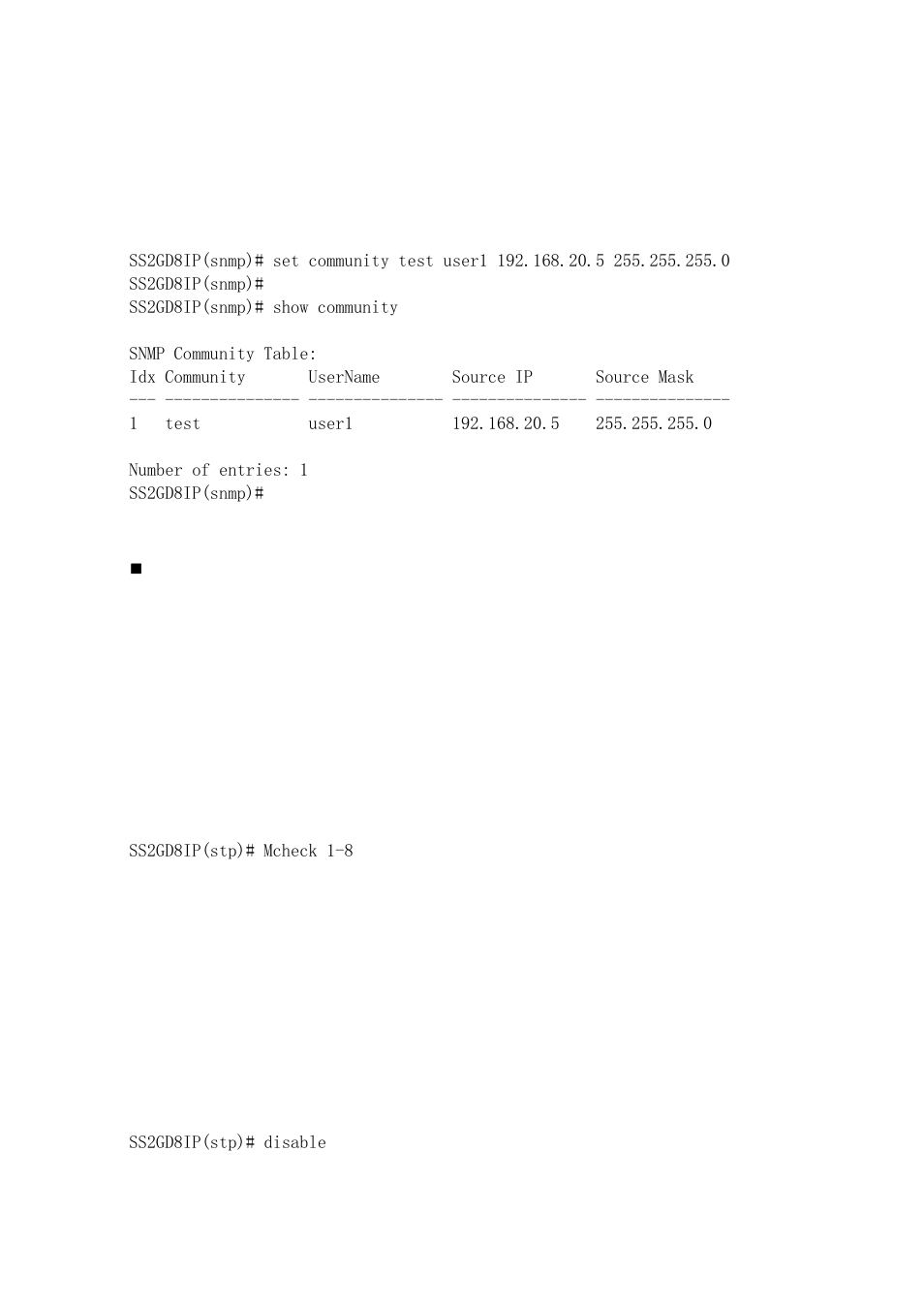 Disable | Amer Networks SS2GD8IP User Manual | Page 322 / 347