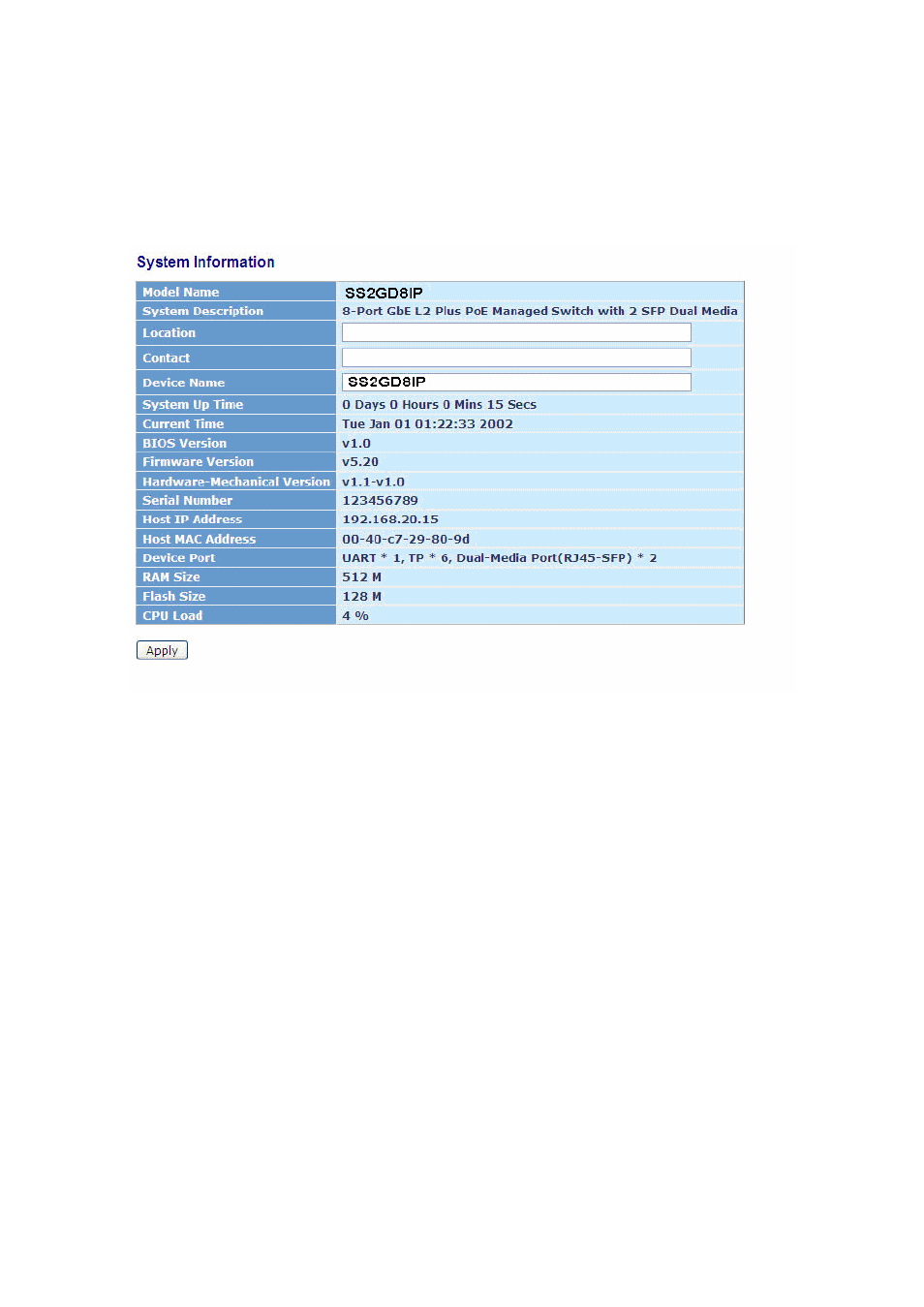 1-1. system information | Amer Networks SS2GD8IP User Manual | Page 43 / 347