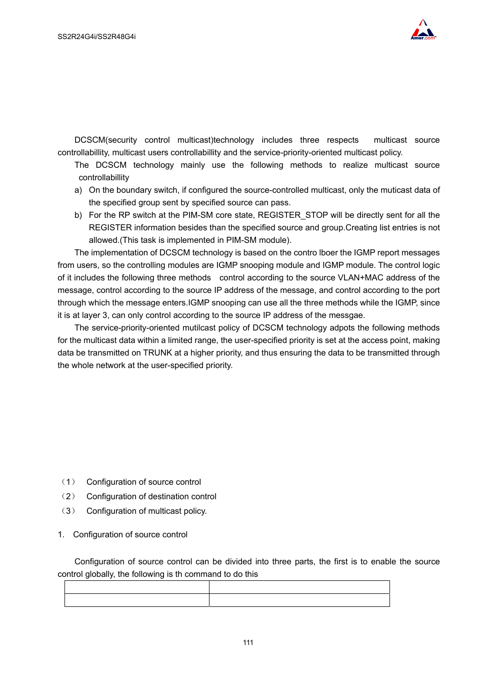 Chapter 13 dcscm configuraion, 1 dcscm introduction, 2 dcscm configuration | 1 dcscm configuration task sequence | Amer Networks SS2R48G4i V2 User Manual | Page 122 / 198