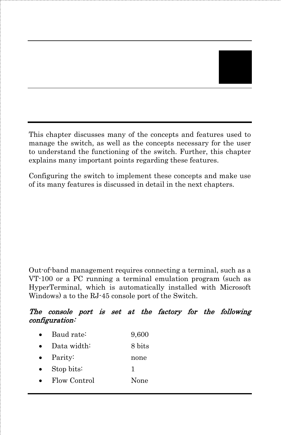 Switch management and operating concepts, Local console management | Amer Networks SS3GR24i User Manual | Page 20 / 126