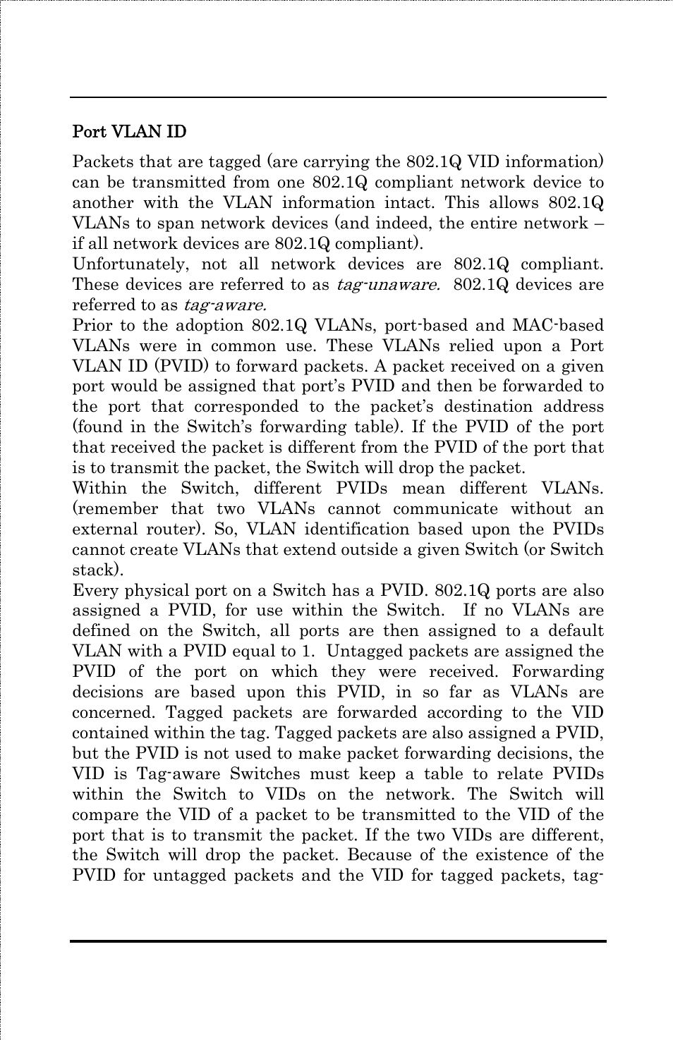 Port vlan id | Amer Networks SS3GR24i User Manual | Page 37 / 126