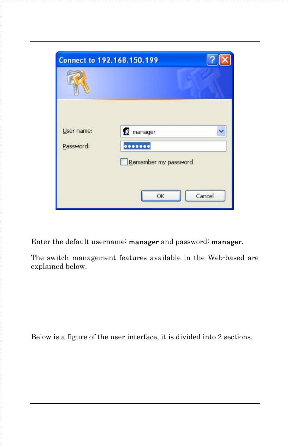 Web based user interface, Areas of the interface | Amer Networks SS3GR24i User Manual | Page 55 / 126