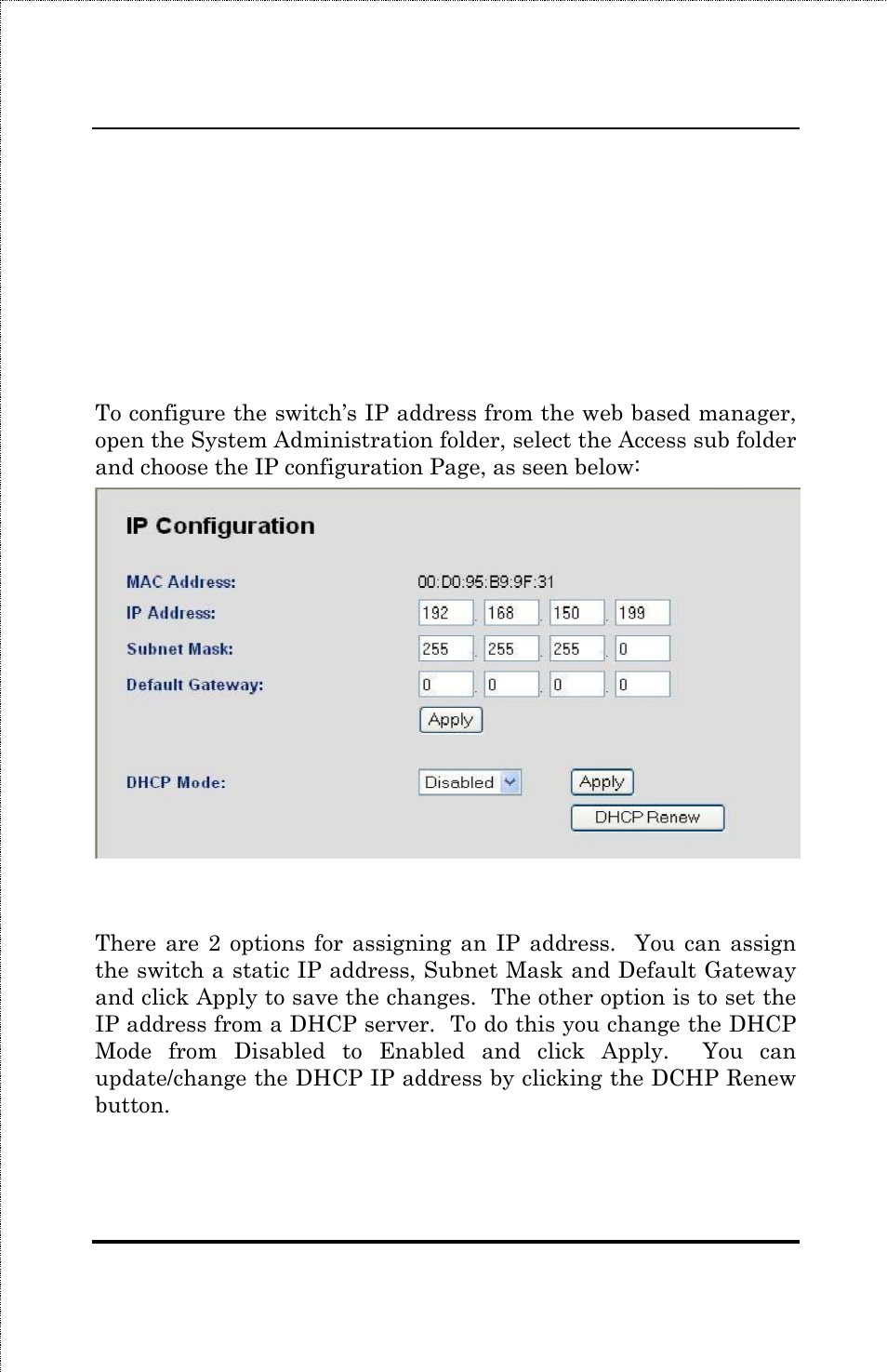 System admin, Access, Ip configuration | System admin. access | Amer Networks SS3GR24i User Manual | Page 59 / 126