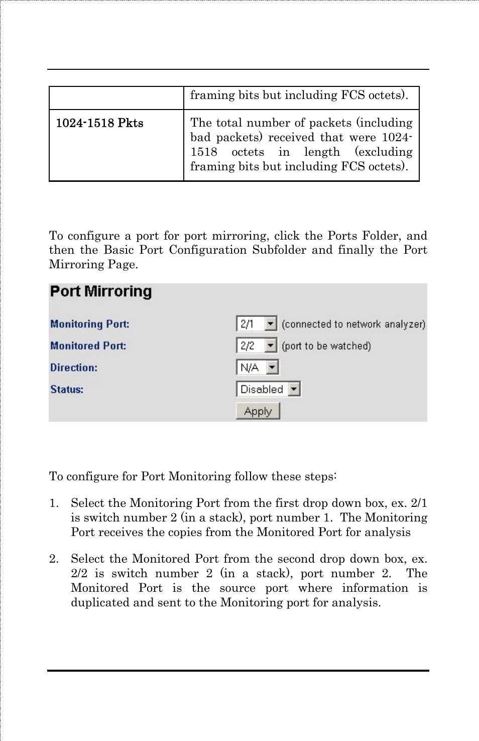 Port mirroring | Amer Networks SS3GR24i User Manual | Page 76 / 126