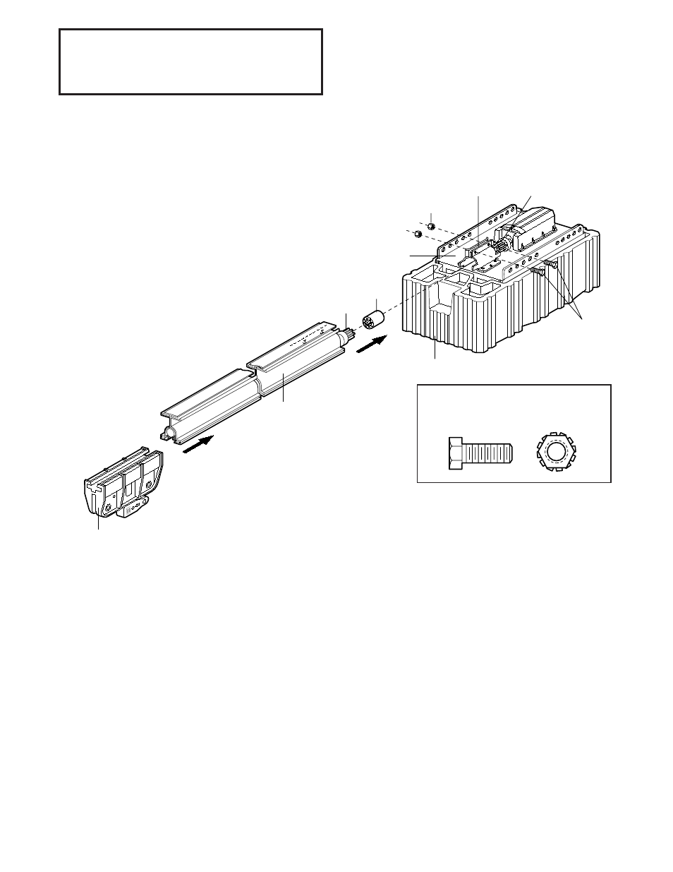 Fasten rail to power unit, Install trolley, Assembly step 2 | Chamberlain SECURITY 4620 User Manual | Page 10 / 40