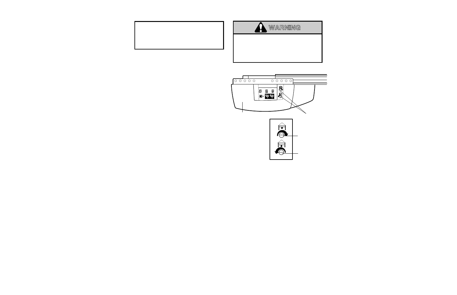 Adjustment section, Up and down limits, Warning caution warning | Adjustment step 1, Adjust the up and down limits, How and when to adjust the limits | Chamberlain SECURITY 4620 User Manual | Page 28 / 40