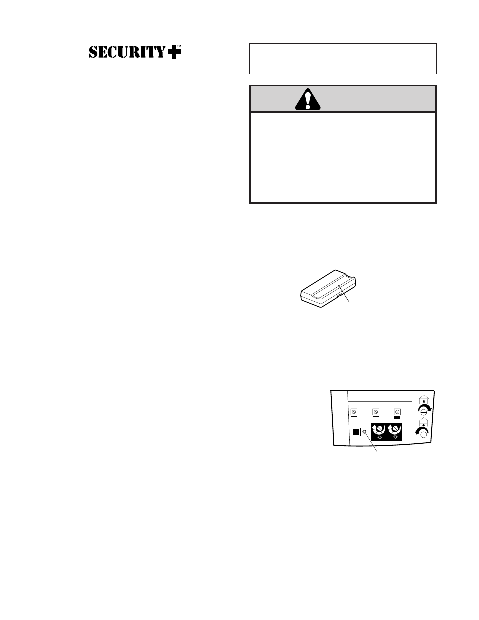 Receiver and remote control programming, Warning, Figure 2 | Figure 1 | Chamberlain SECURITY 4620 User Manual | Page 33 / 40