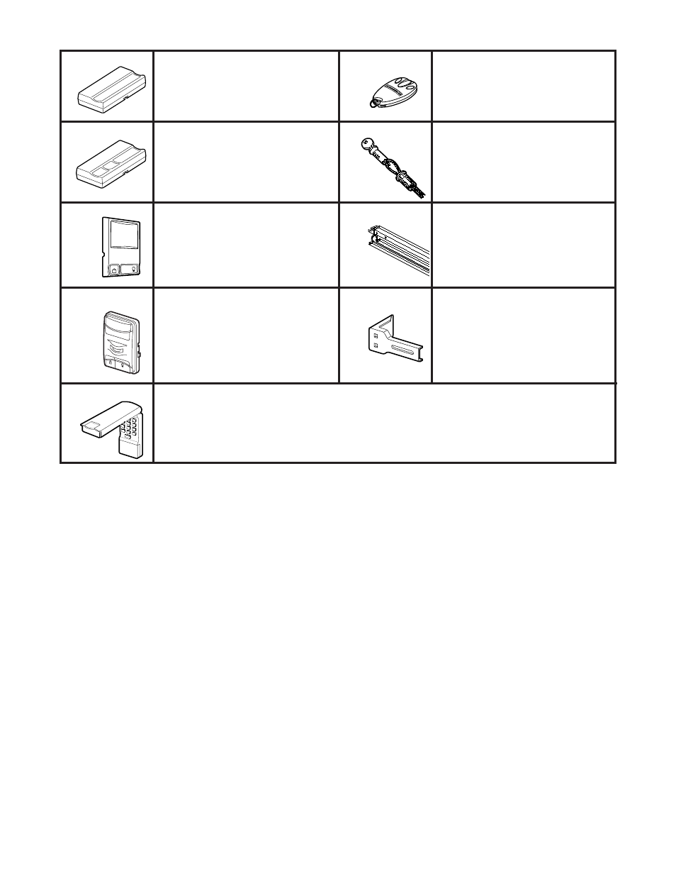 Accessories available for your opener | Chamberlain SECURITY 4620 User Manual | Page 38 / 40