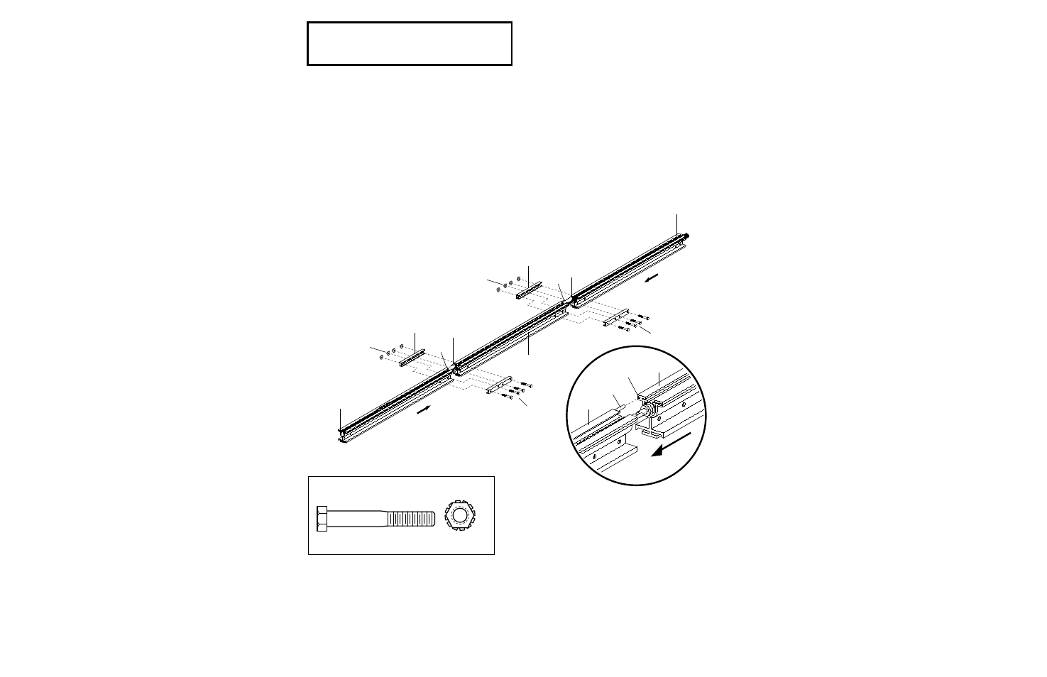 Assembly step 1, Assemble the rail, Continued) | Chamberlain SECURITY 4620 User Manual | Page 9 / 40