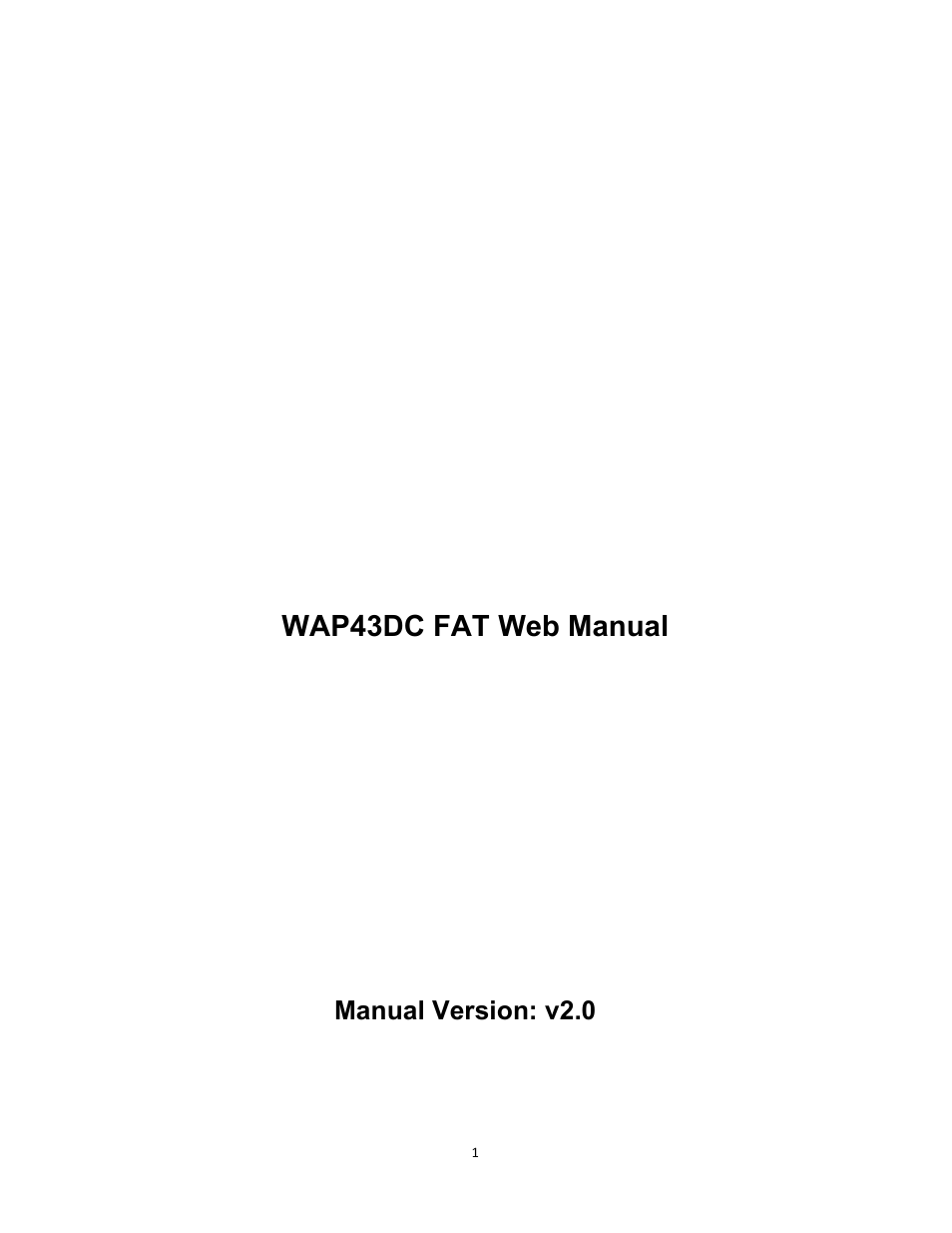 Amer Networks WAP43DC Fat Web User Manual | 44 pages