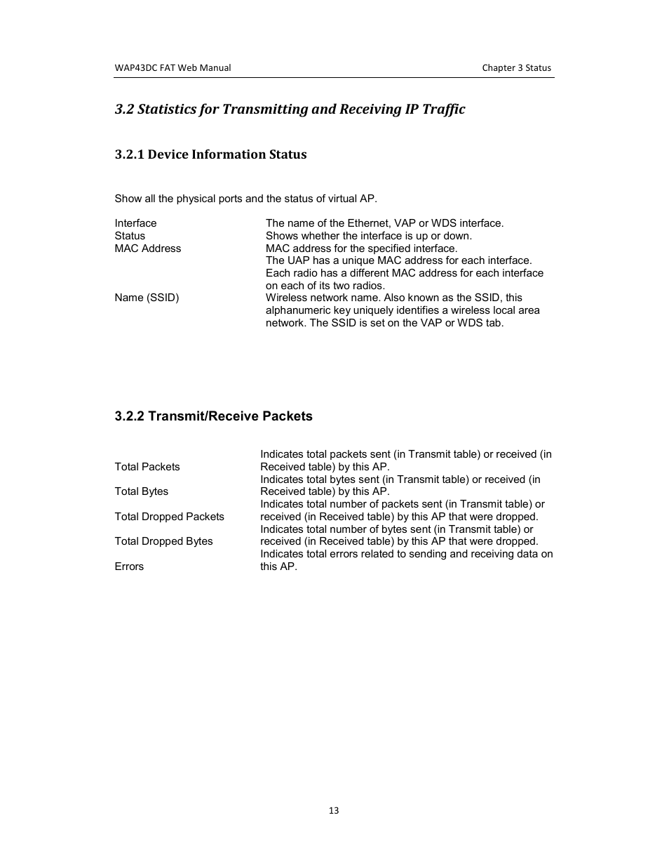 Amer Networks WAP43DC Fat Web User Manual | Page 13 / 44