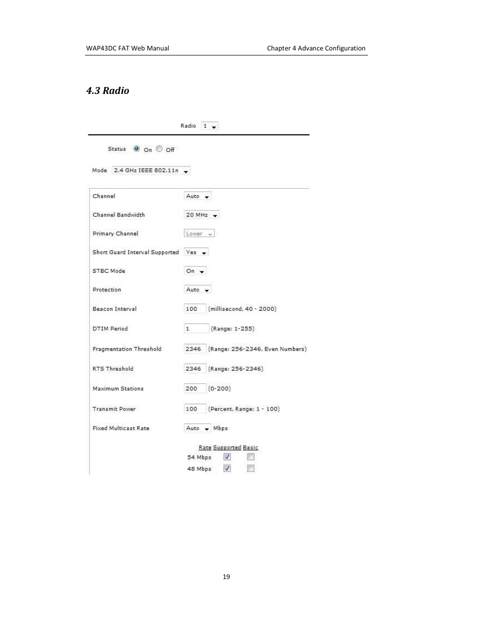 3 radio | Amer Networks WAP43DC Fat Web User Manual | Page 19 / 44