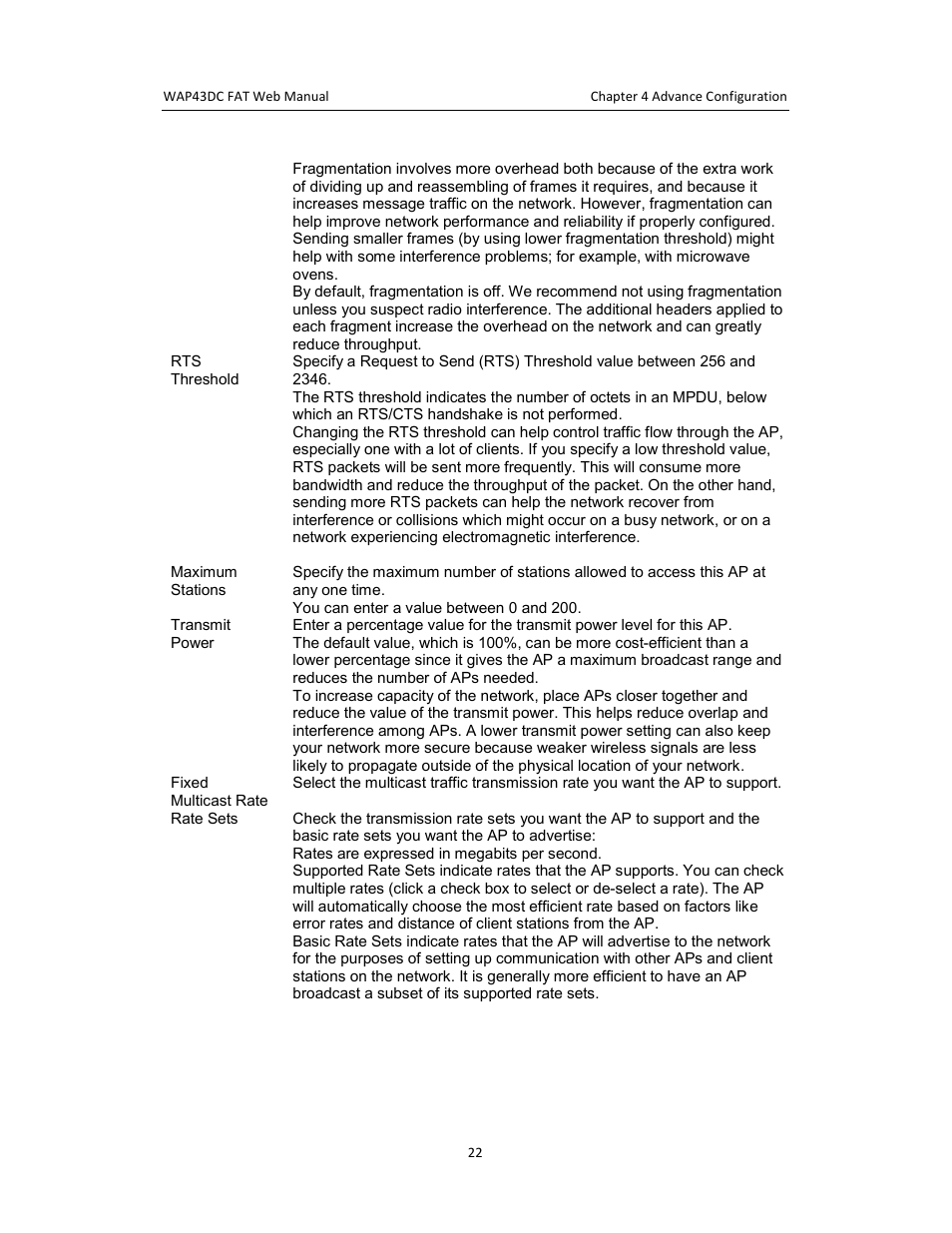 Amer Networks WAP43DC Fat Web User Manual | Page 22 / 44