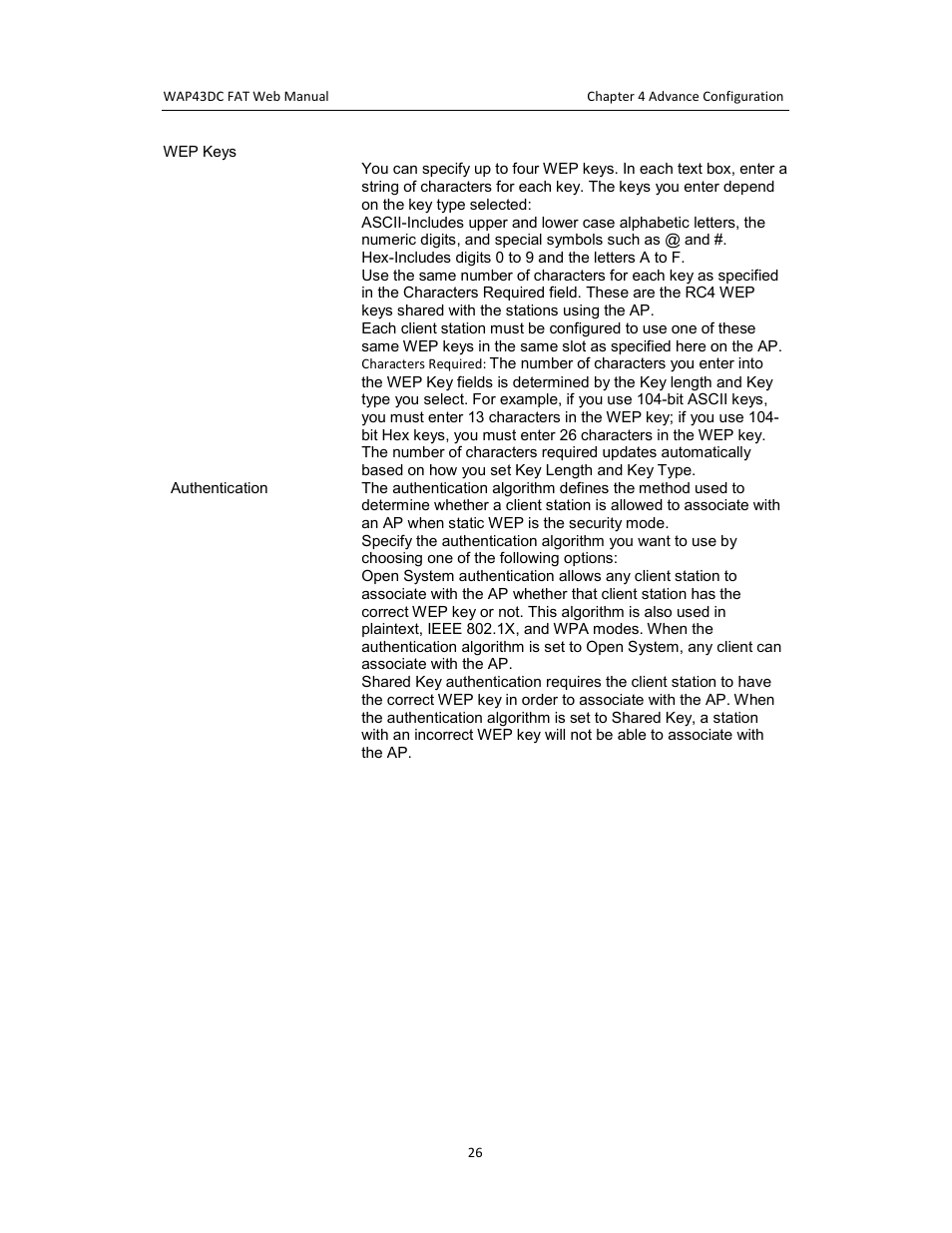 Amer Networks WAP43DC Fat Web User Manual | Page 26 / 44