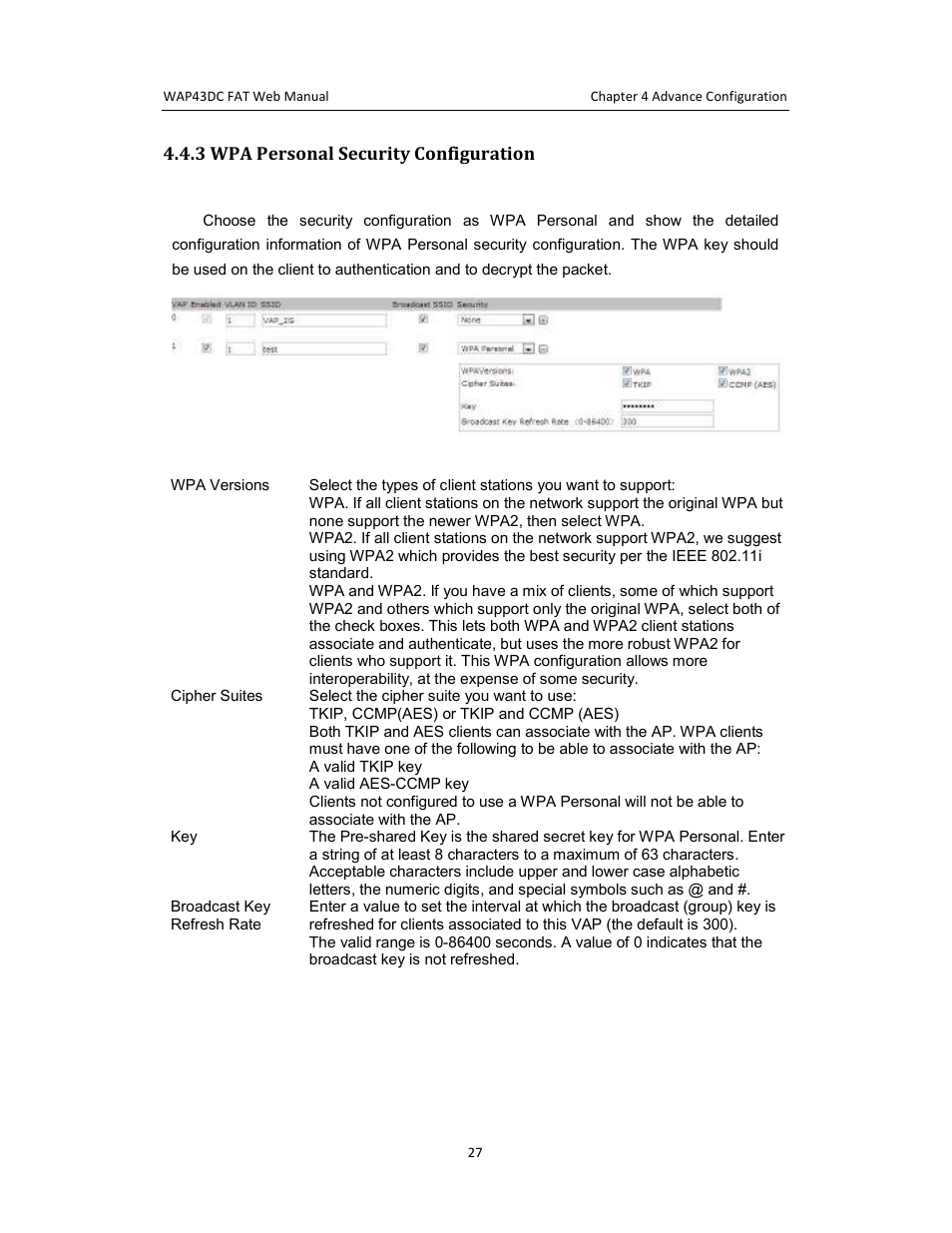Amer Networks WAP43DC Fat Web User Manual | Page 27 / 44