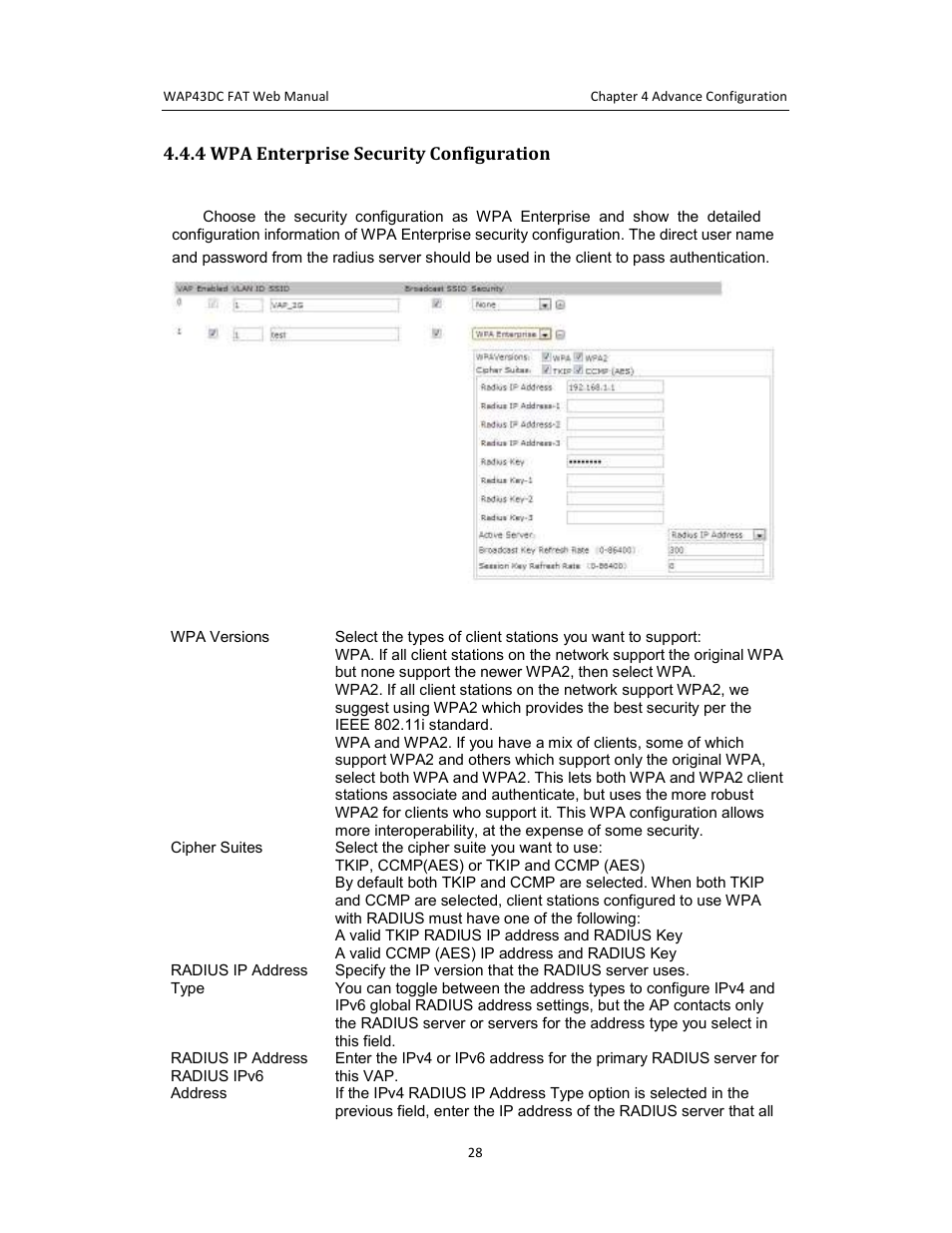 Amer Networks WAP43DC Fat Web User Manual | Page 28 / 44