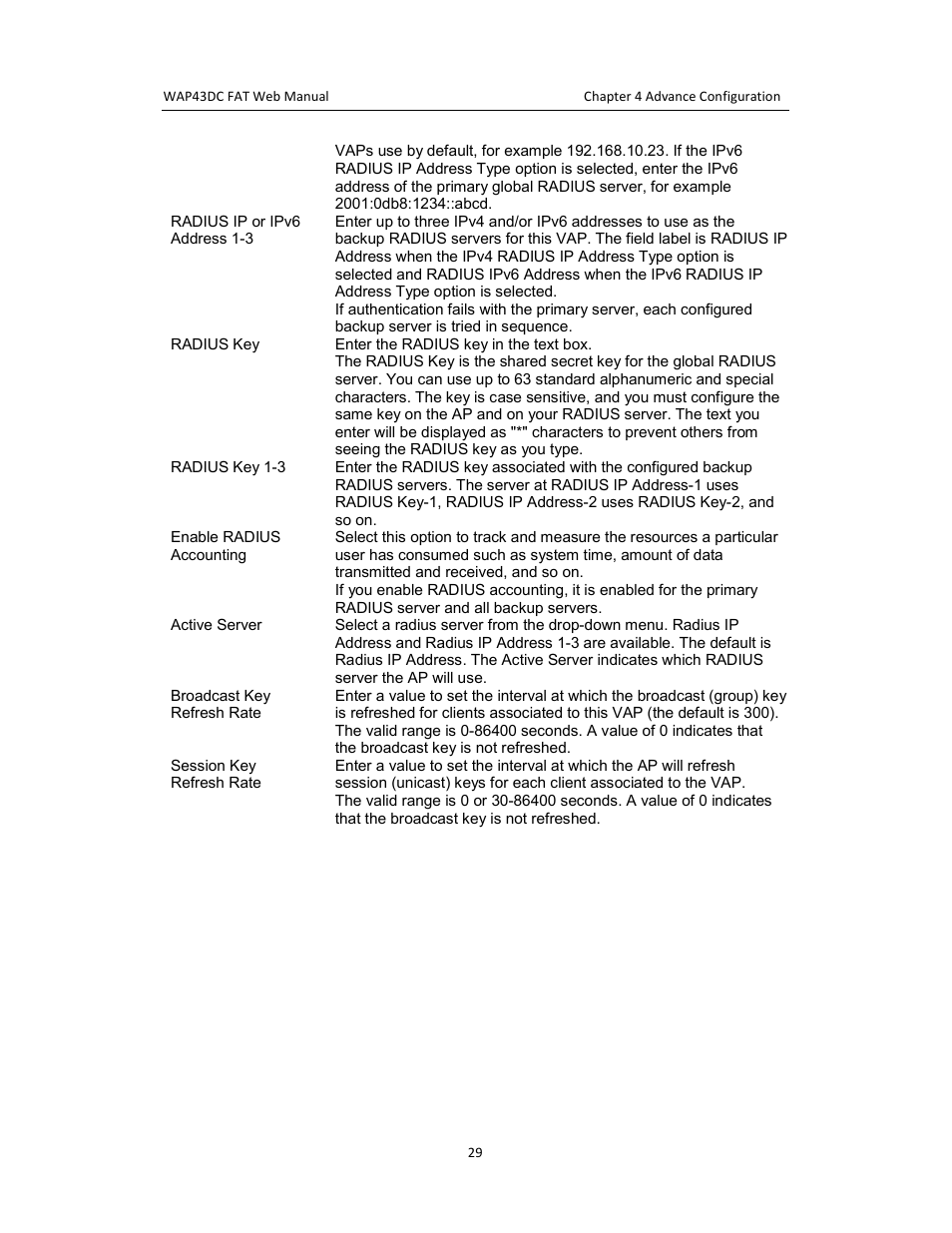 Amer Networks WAP43DC Fat Web User Manual | Page 29 / 44