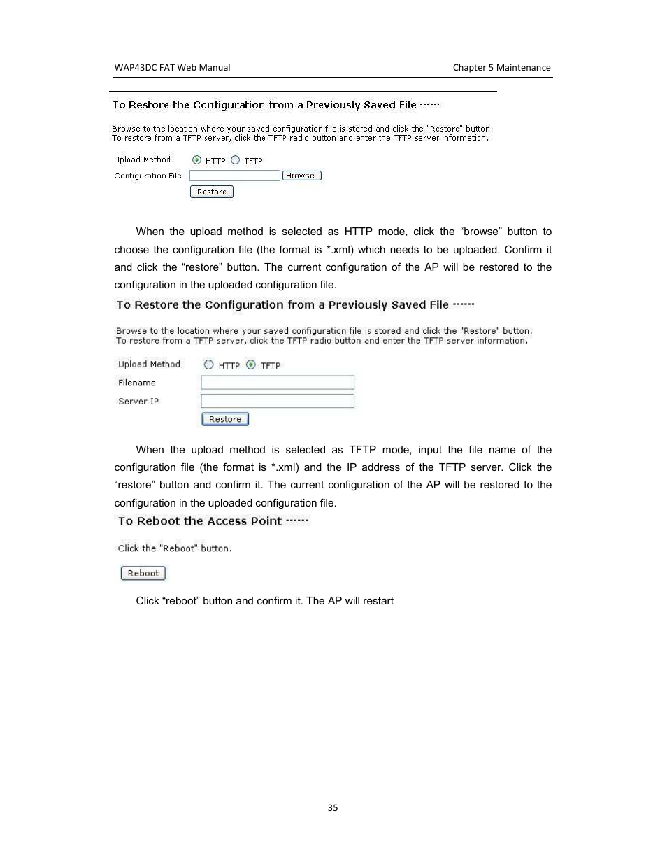 Amer Networks WAP43DC Fat Web User Manual | Page 35 / 44