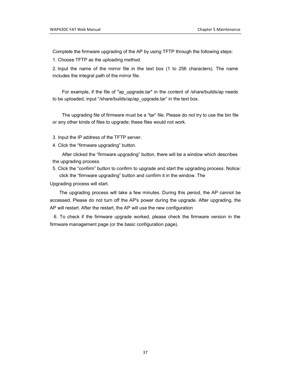 Amer Networks WAP43DC Fat Web User Manual | Page 37 / 44