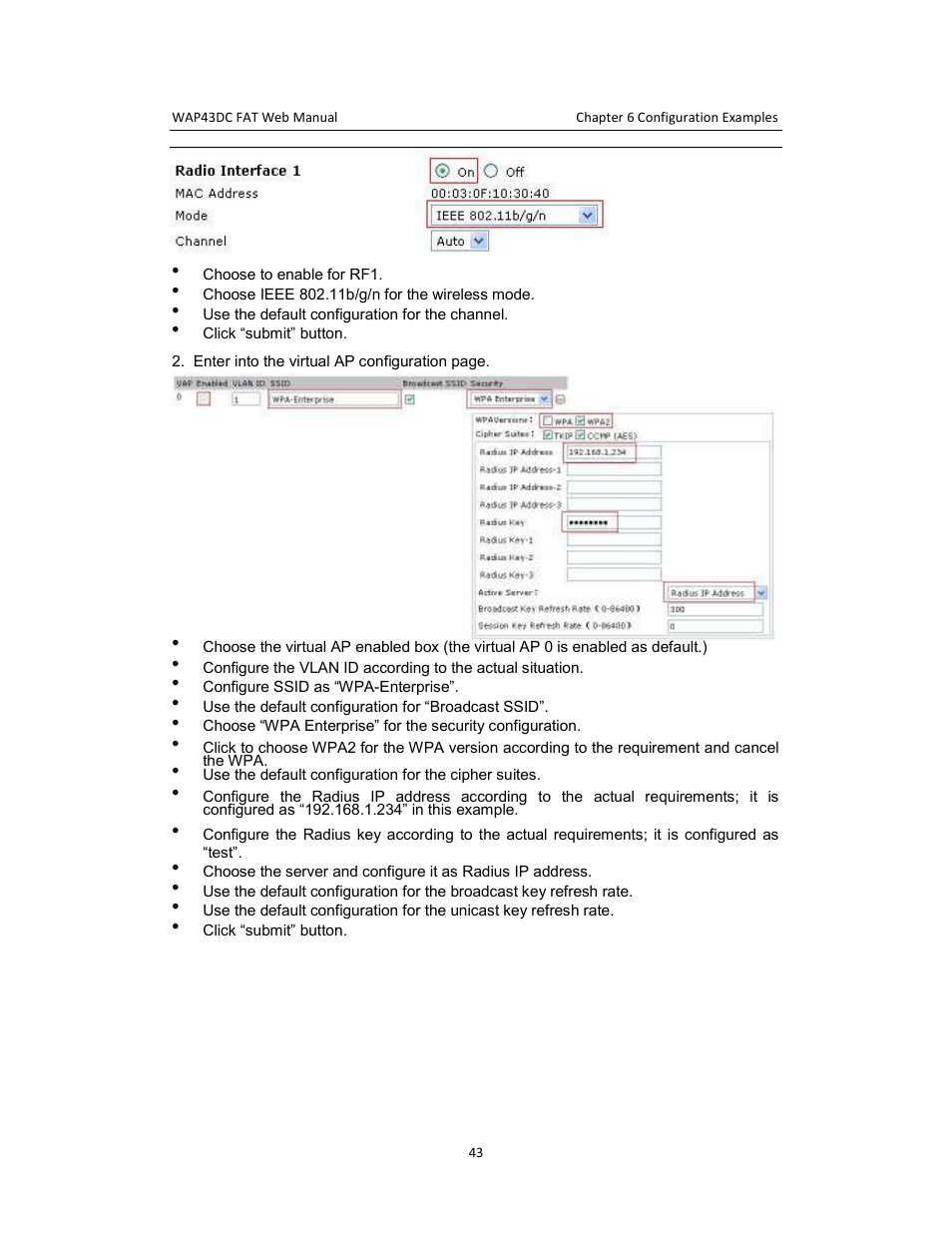 Amer Networks WAP43DC Fat Web User Manual | Page 43 / 44