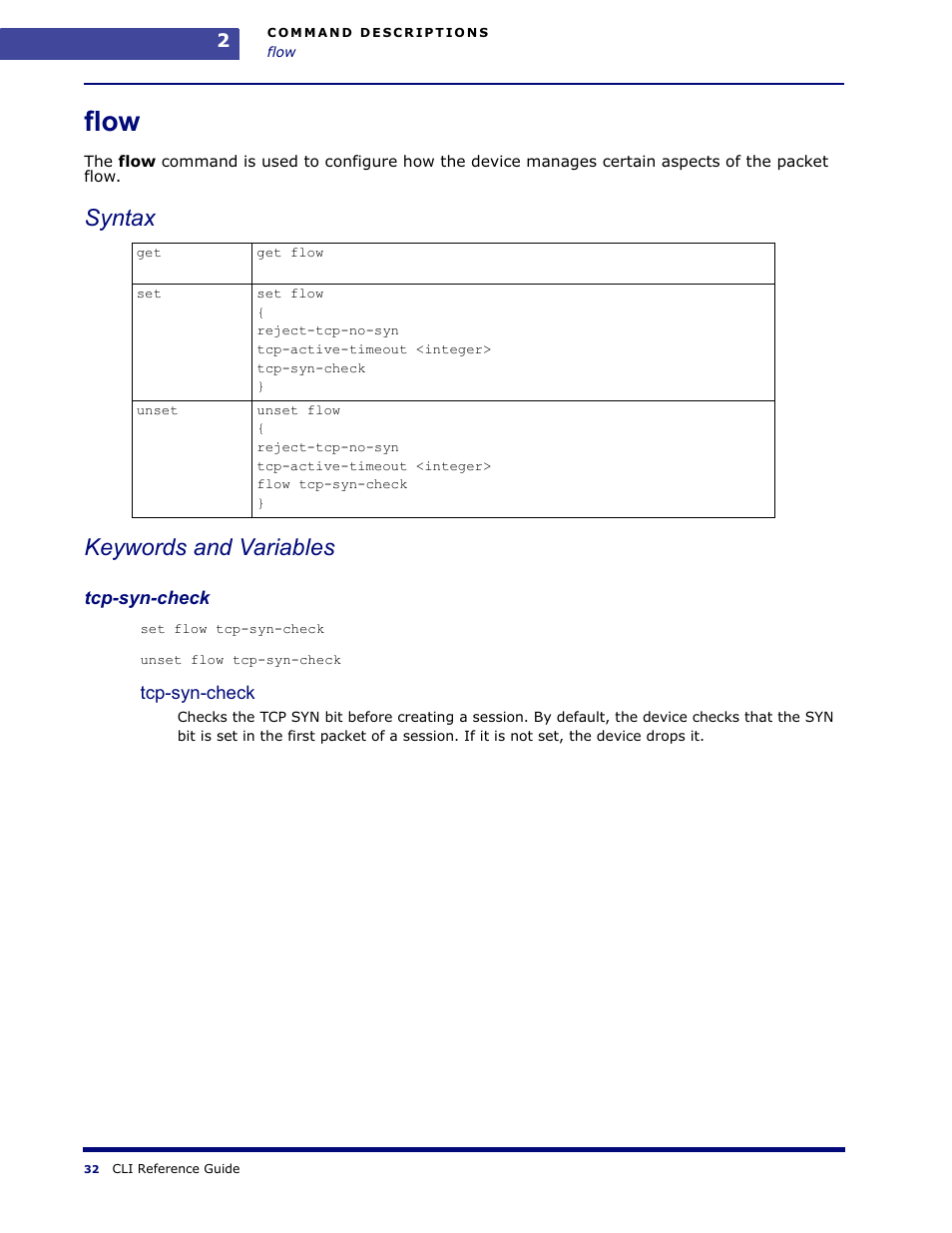 Flow, Syntax keywords and variables | Amer Networks WLO220T CLI User Manual | Page 35 / 103