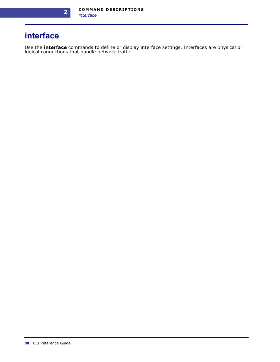 Interface | Amer Networks WLO220T CLI User Manual | Page 41 / 103