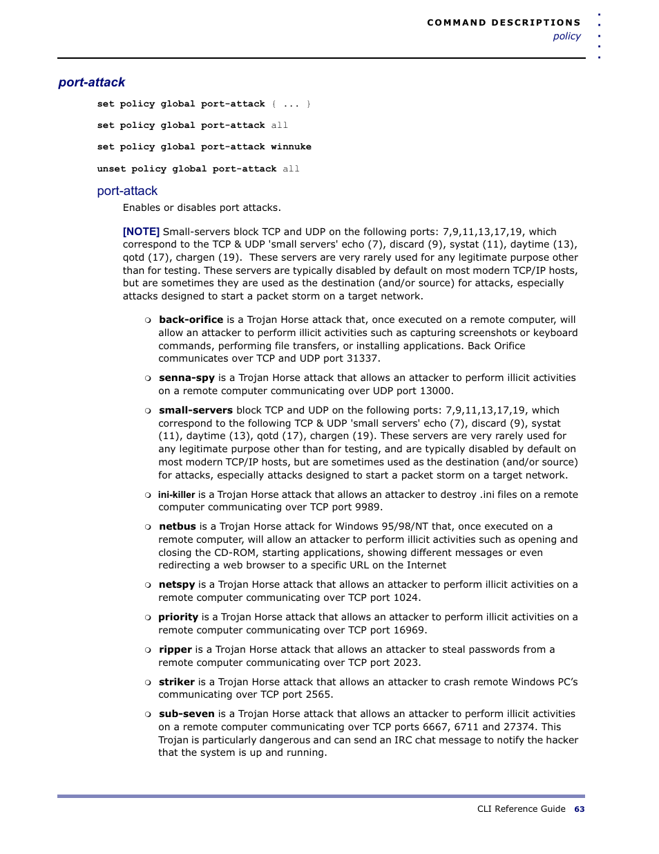 Port-attack | Amer Networks WLO220T CLI User Manual | Page 66 / 103