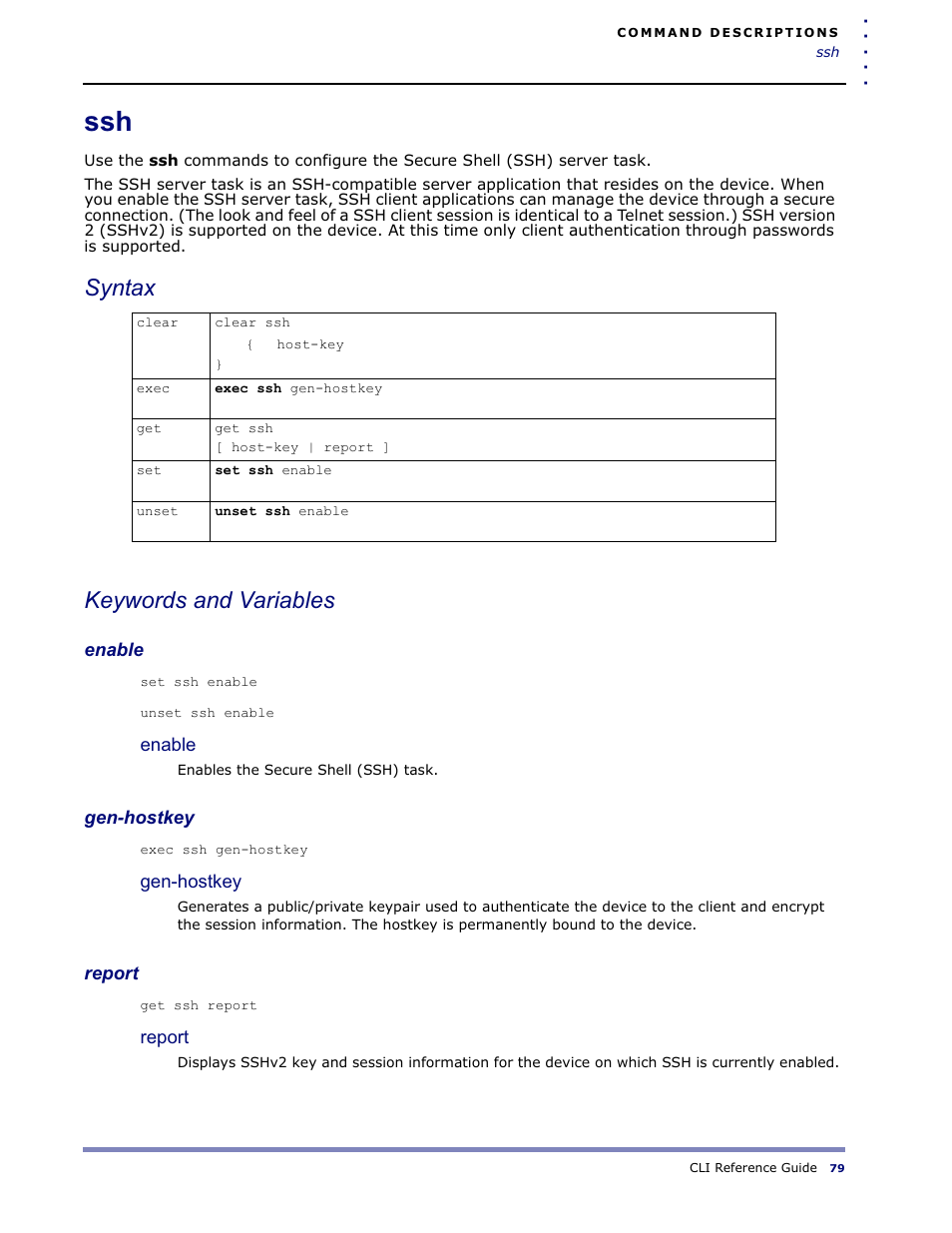 Syntax keywords and variables | Amer Networks WLO220T CLI User Manual | Page 82 / 103