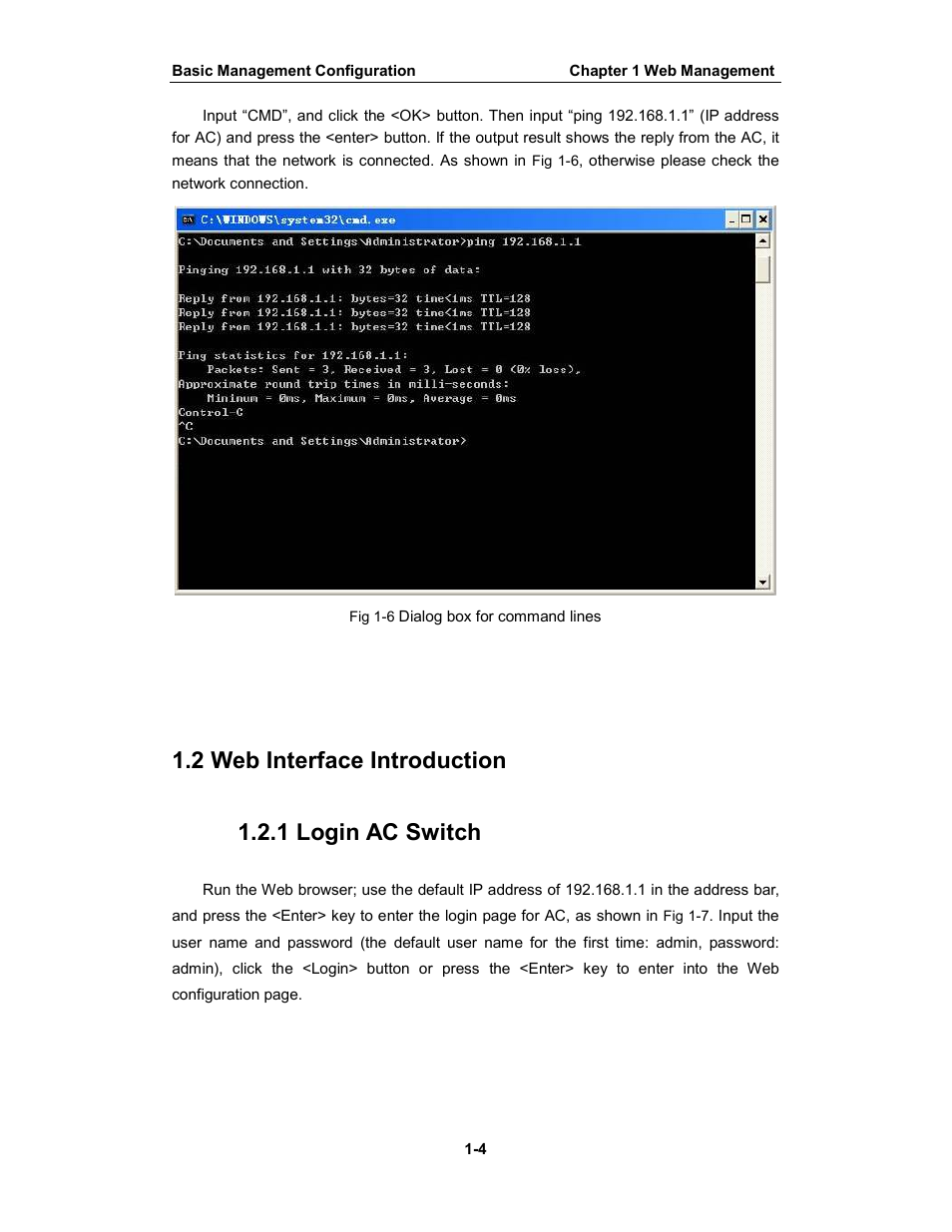 2 web interface introduction 1.2.1 login ac switch | Amer Networks WS6028 Web GUI User Manual | Page 11 / 105