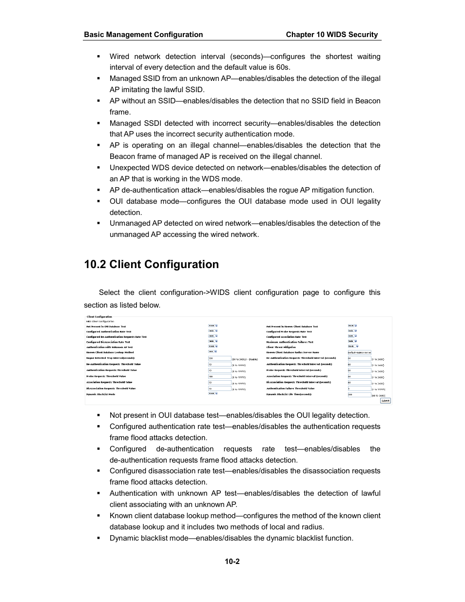 2 client configuration | Amer Networks WS6028 Web GUI User Manual | Page 46 / 105