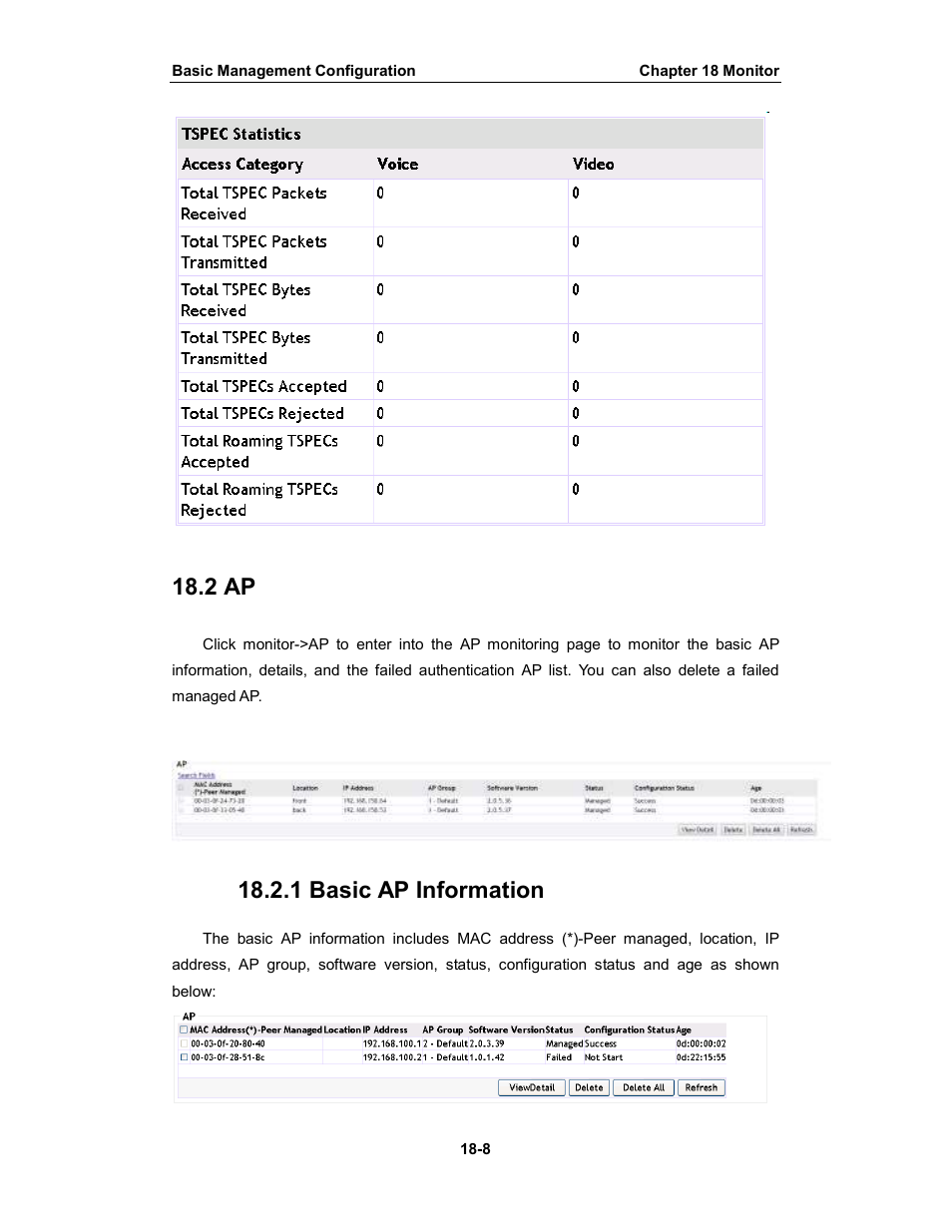 2 ap, 1 basic ap information | Amer Networks WS6028 Web GUI User Manual | Page 75 / 105