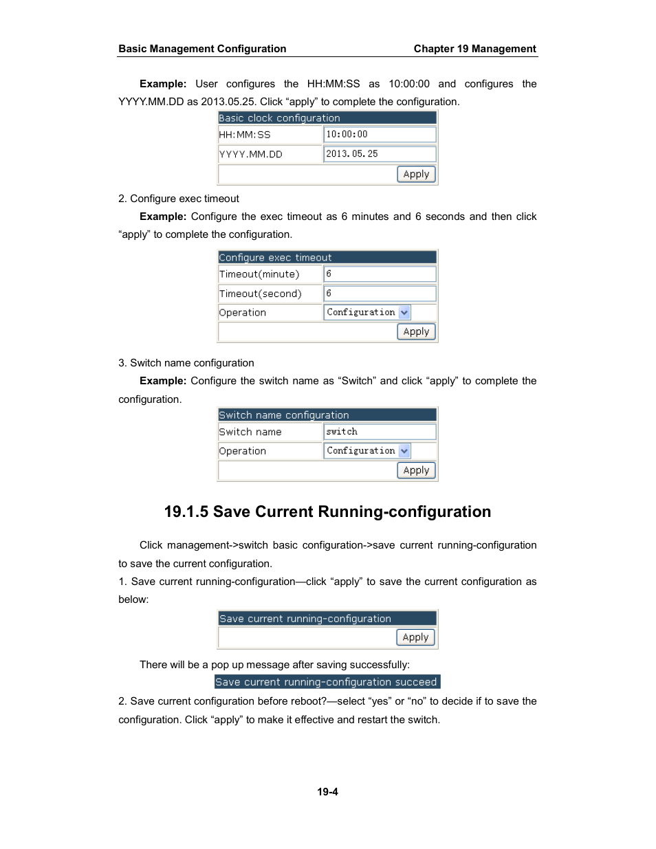 5 save current running-configuration | Amer Networks WS6028 Web GUI User Manual | Page 90 / 105