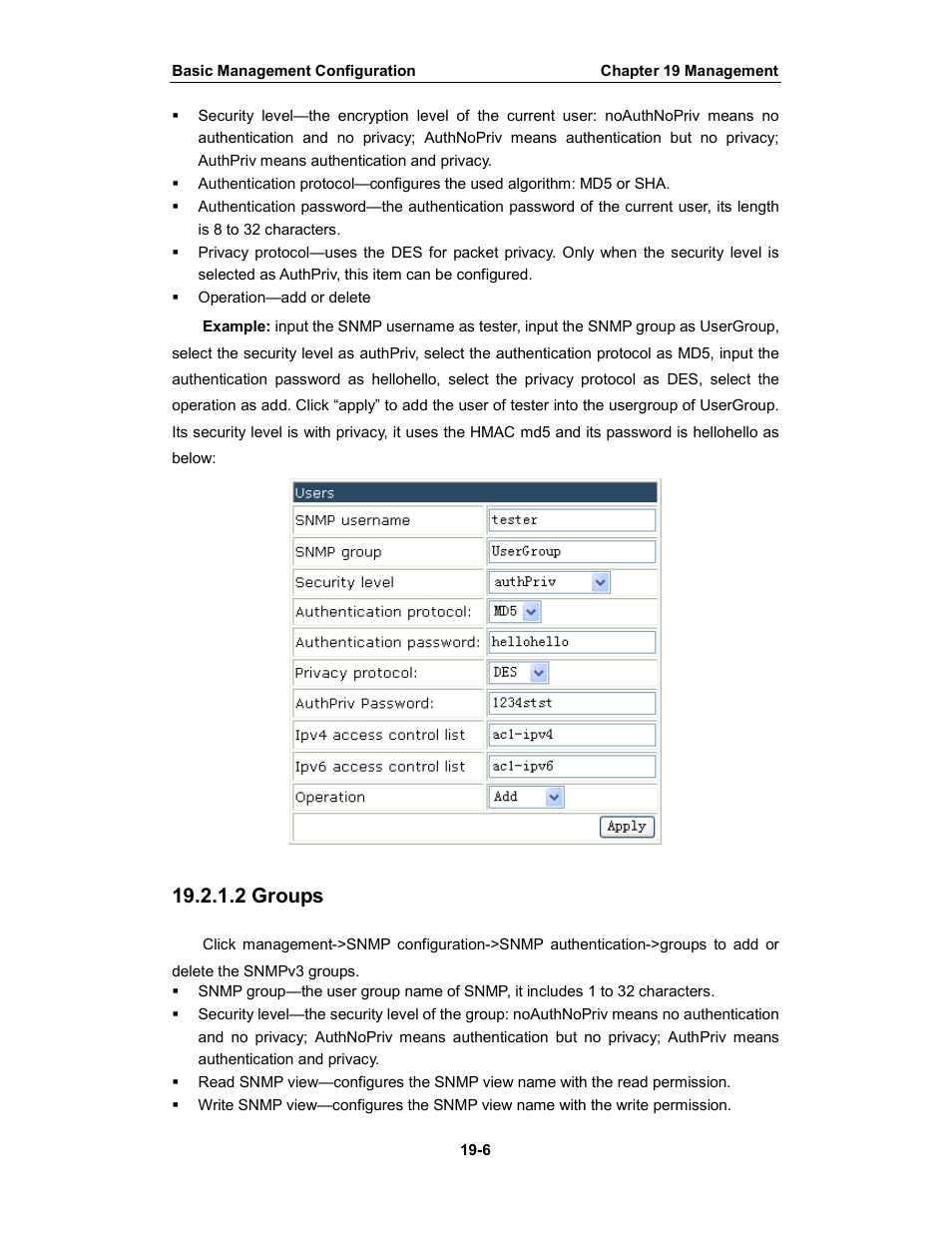2 groups | Amer Networks WS6028 Web GUI User Manual | Page 92 / 105