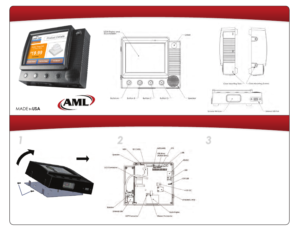 AML KDT900 Mini-Kiosk User Manual | 2 pages