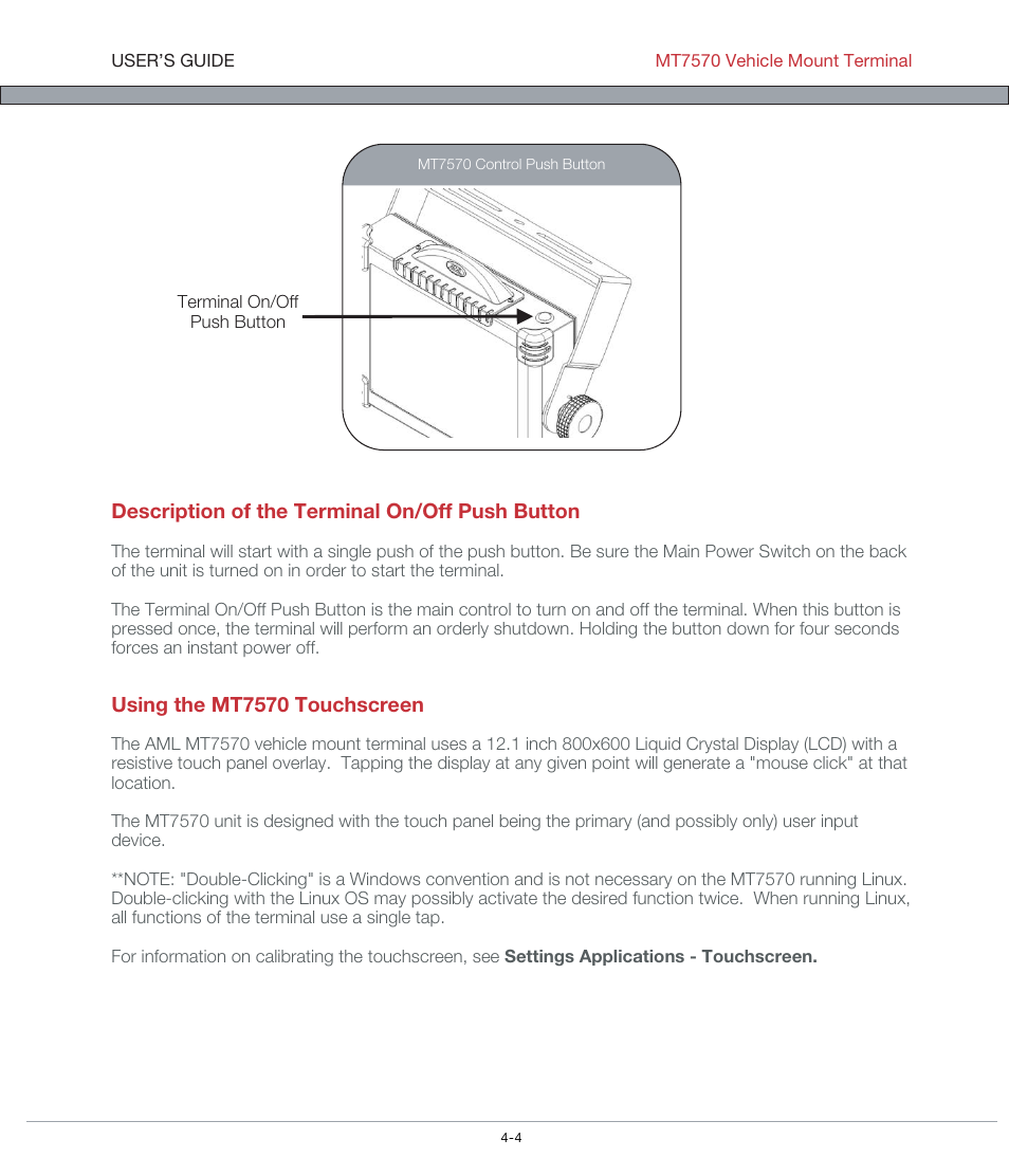 AML MT7570 Vehicle Mount Computer User Manual | Page 19 / 69