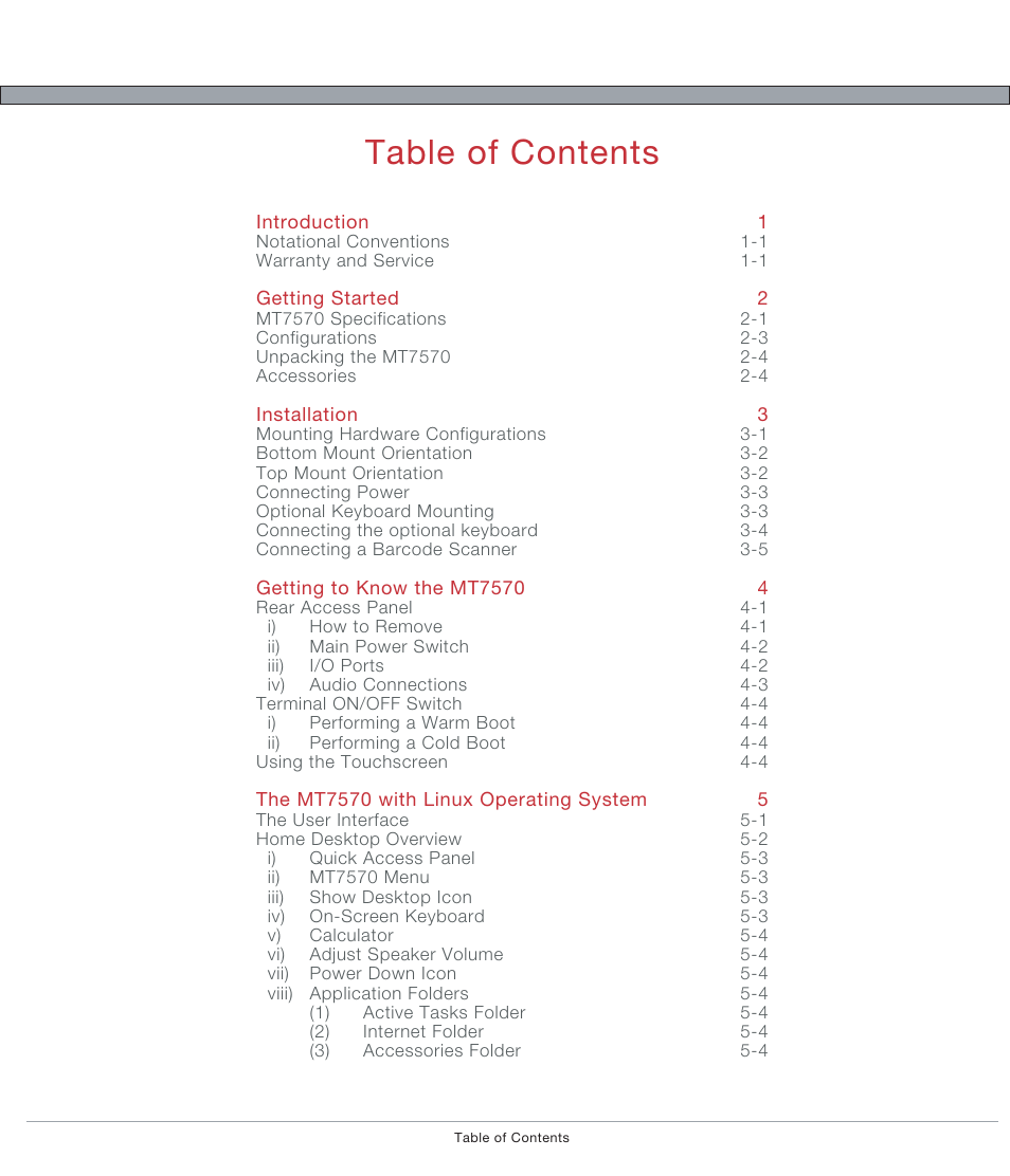 AML MT7570 Vehicle Mount Computer User Manual | Page 2 / 69