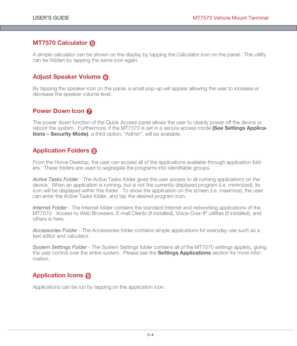 AML MT7570 Vehicle Mount Computer User Manual | Page 23 / 69