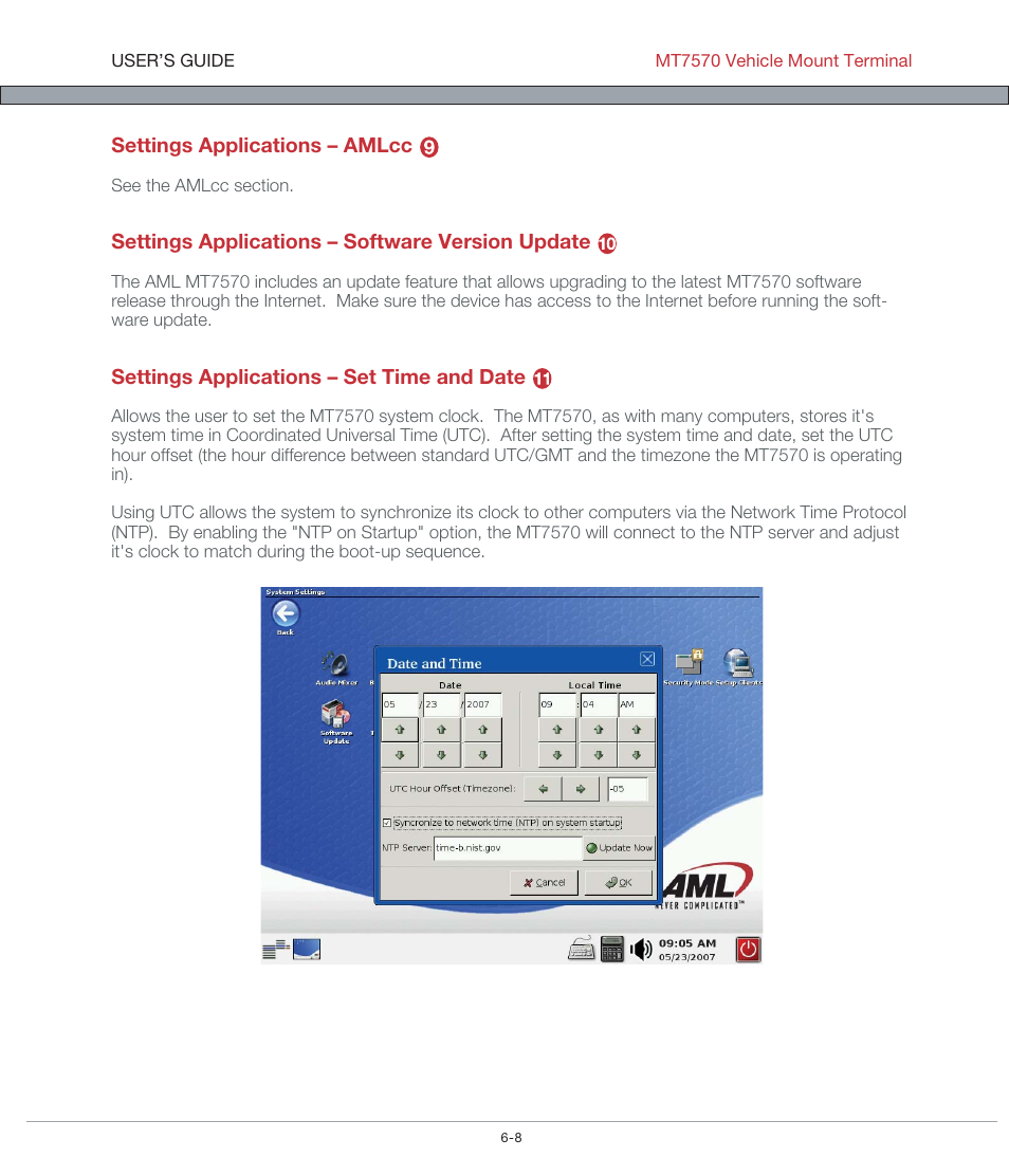 AML MT7570 Vehicle Mount Computer User Manual | Page 40 / 69