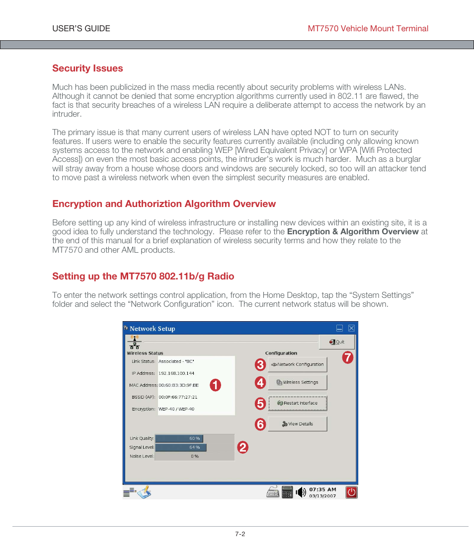 AML MT7570 Vehicle Mount Computer User Manual | Page 43 / 69