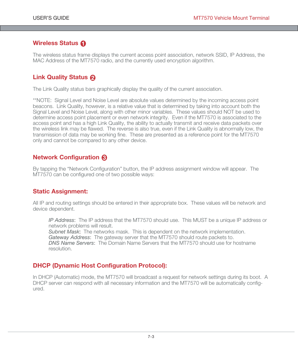 AML MT7570 Vehicle Mount Computer User Manual | Page 44 / 69