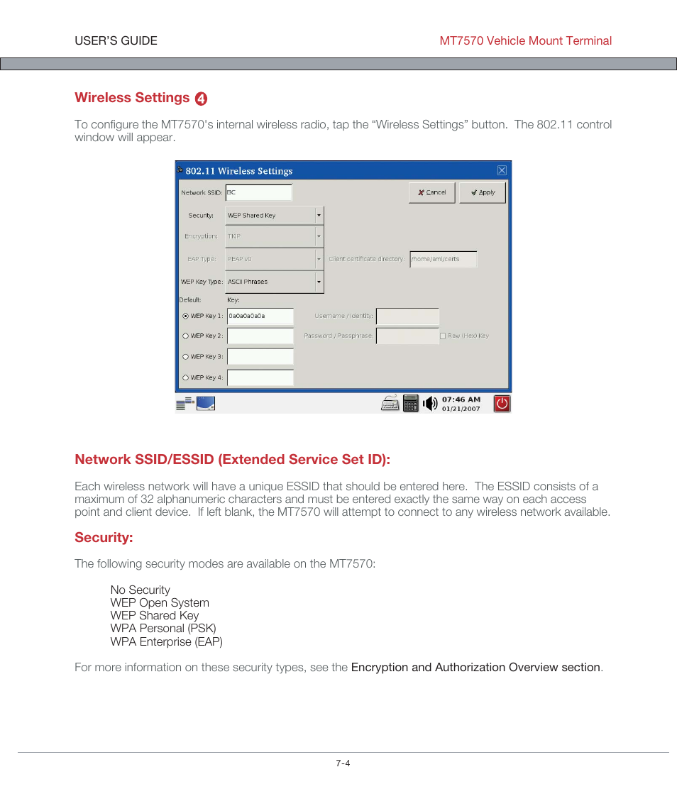 AML MT7570 Vehicle Mount Computer User Manual | Page 45 / 69