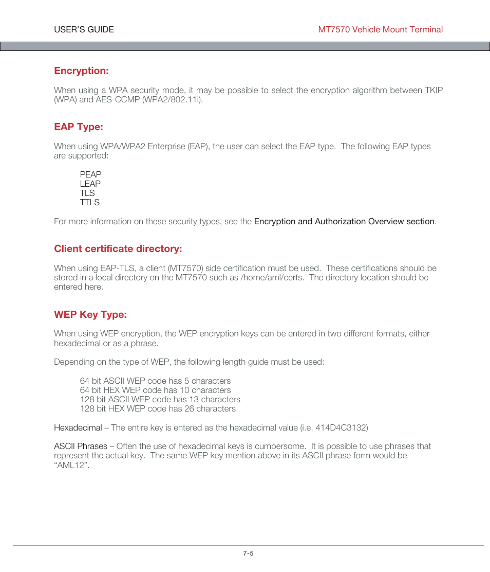 AML MT7570 Vehicle Mount Computer User Manual | Page 46 / 69